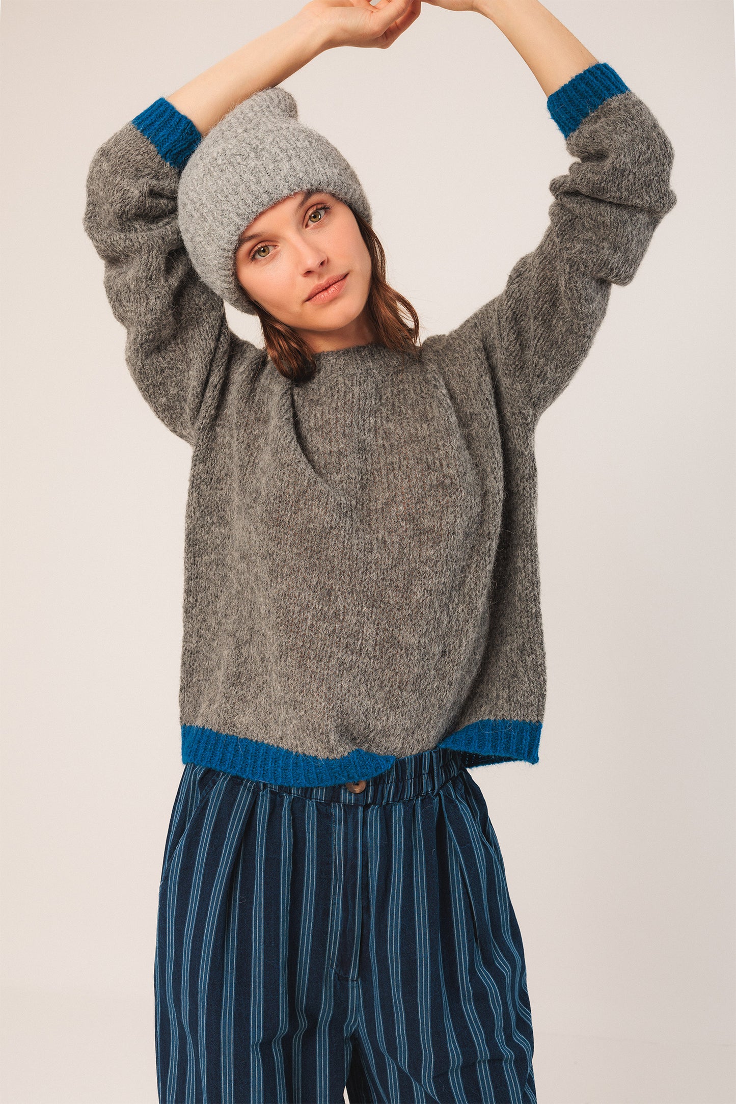 PULL EN MAILLE BICOLORE