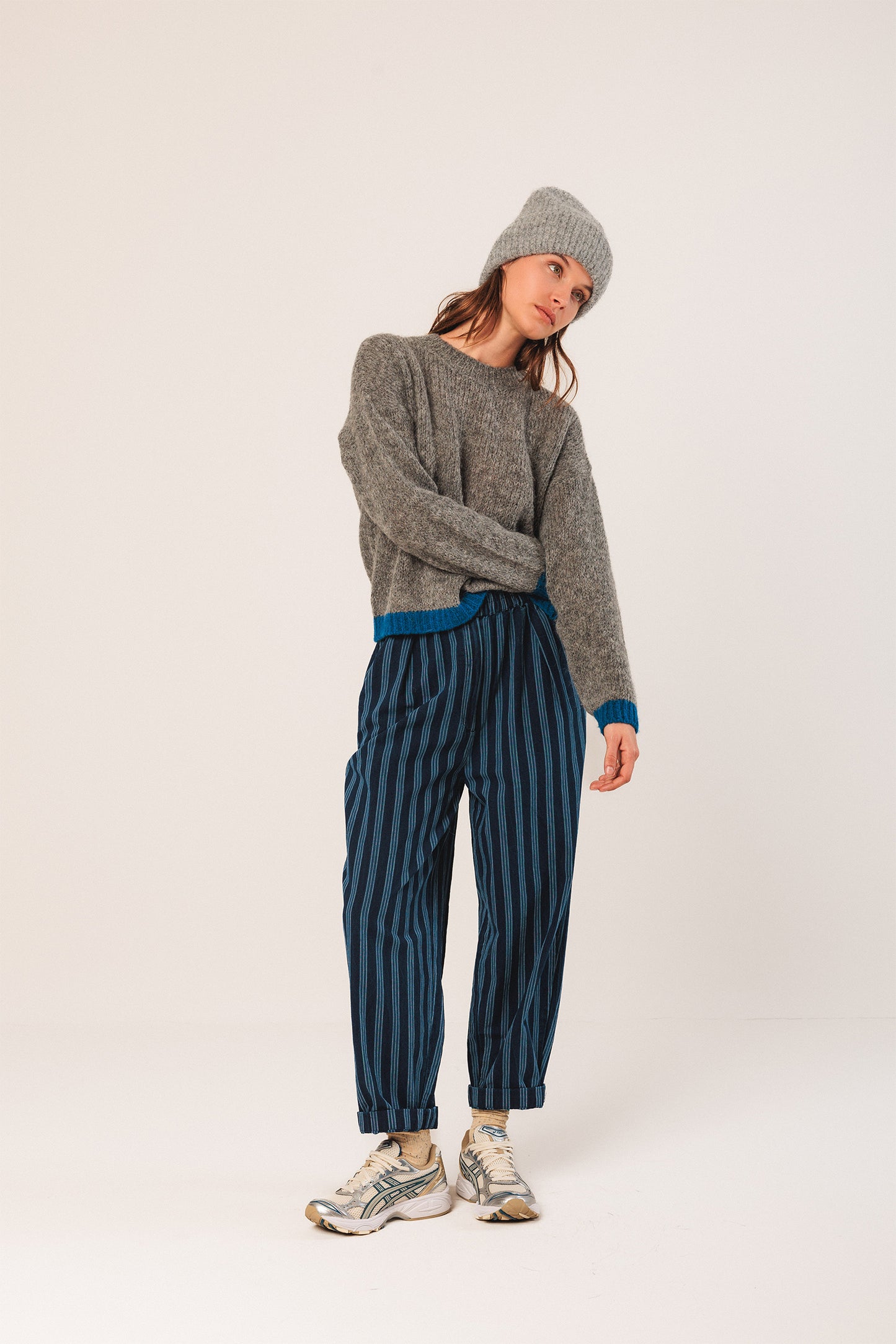 PULL EN MAILLE BICOLORE