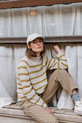 STRIPED CONTRAST SWEATER