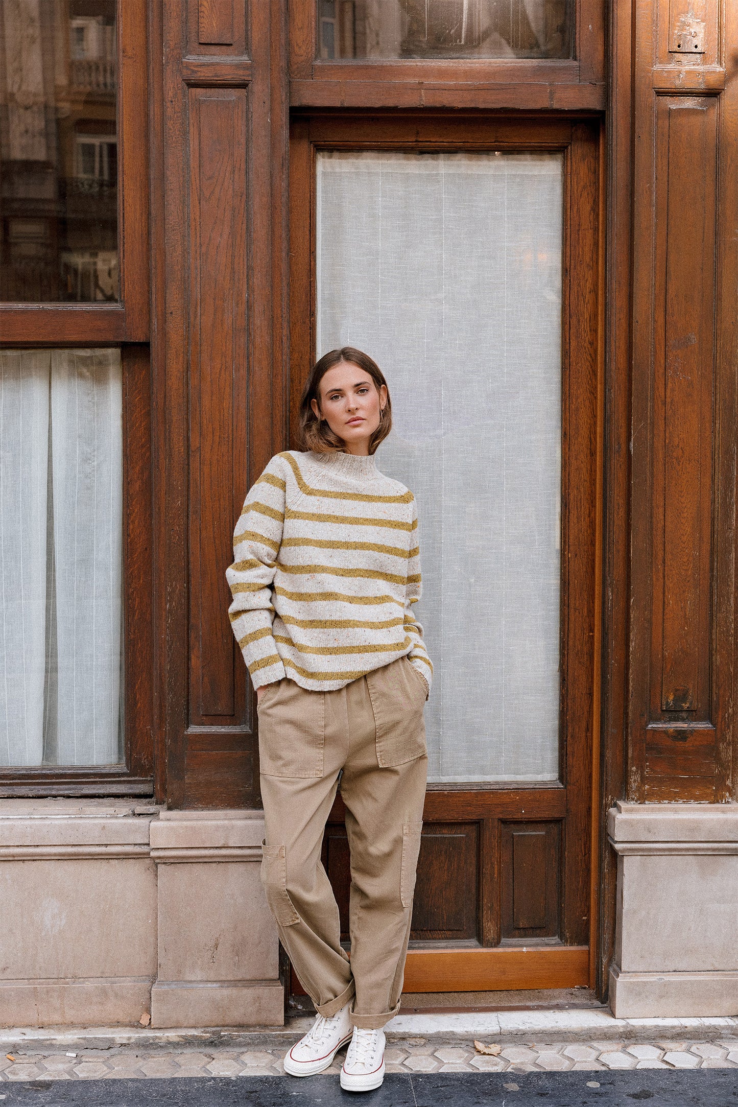 STRIPED CONTRAST SWEATER