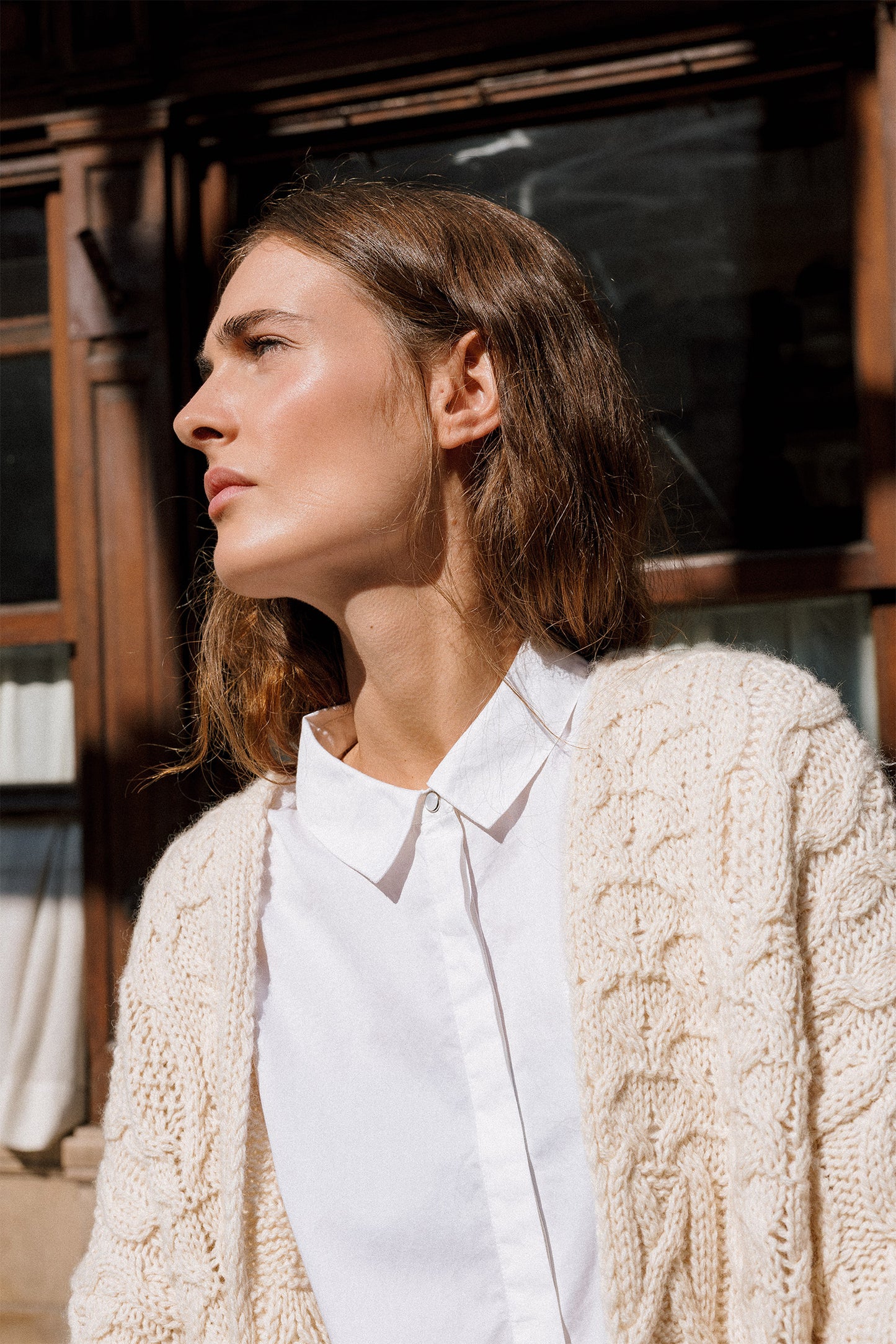 CARDIGAN EN MAILLE TORSADÉE