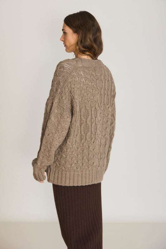 CARDIGAN EN MAILLE TORSADÉE 3