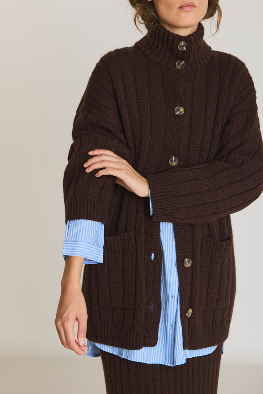 RIBBED KNIT CARDIGAN 5