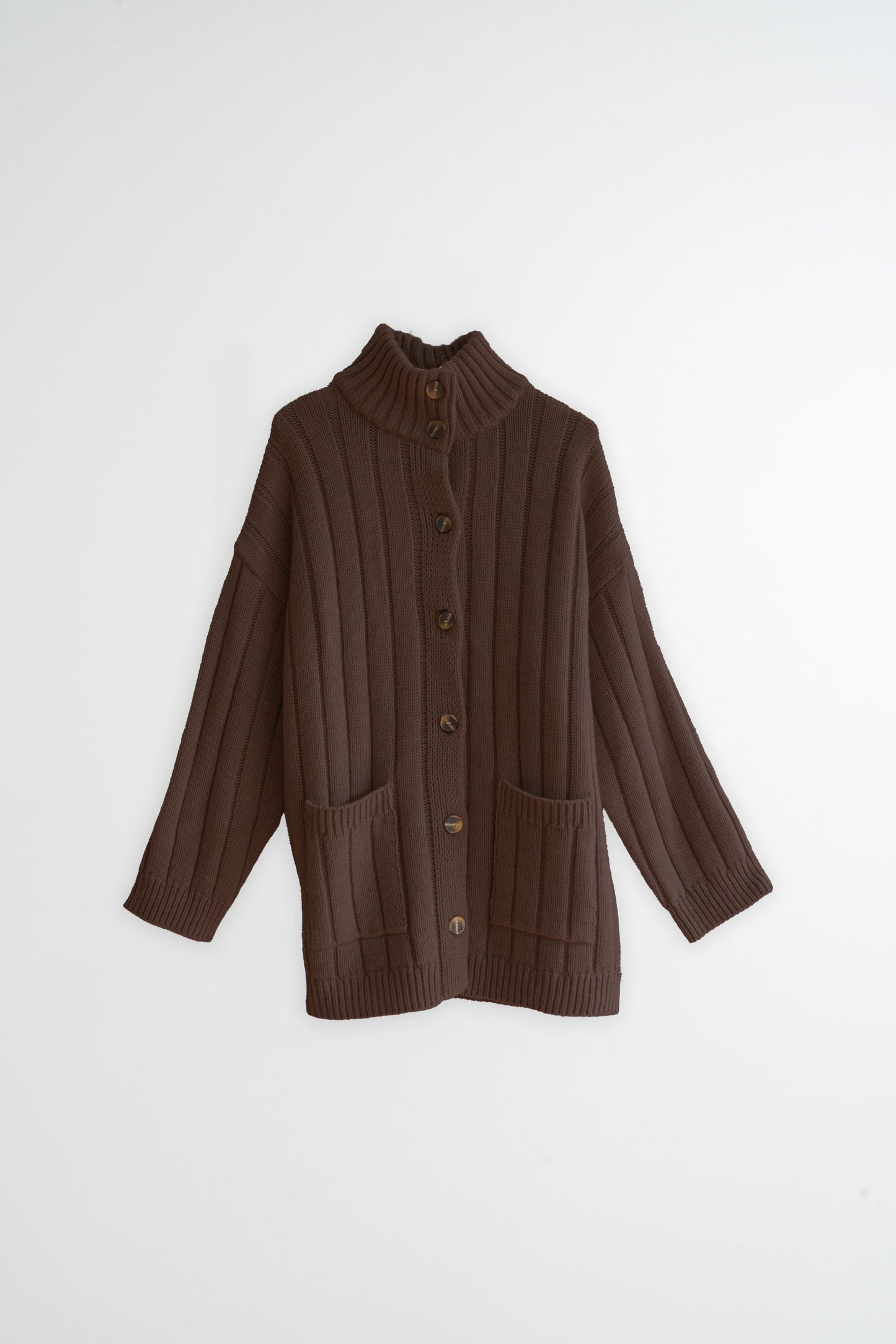 RIBBED KNIT CARDIGAN