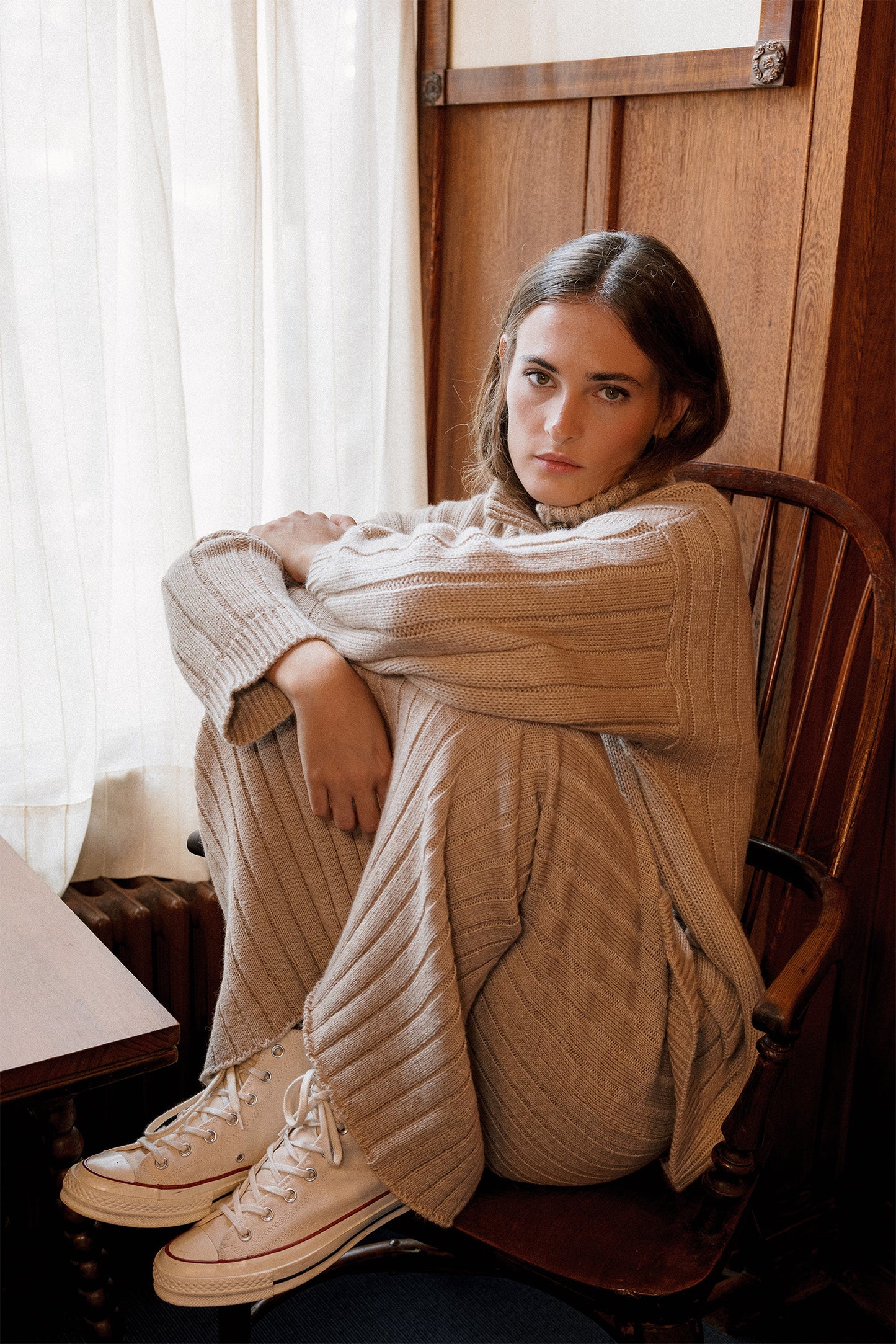 RIBBED KNIT SKIRT