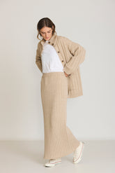 RIBBED KNIT SKIRT