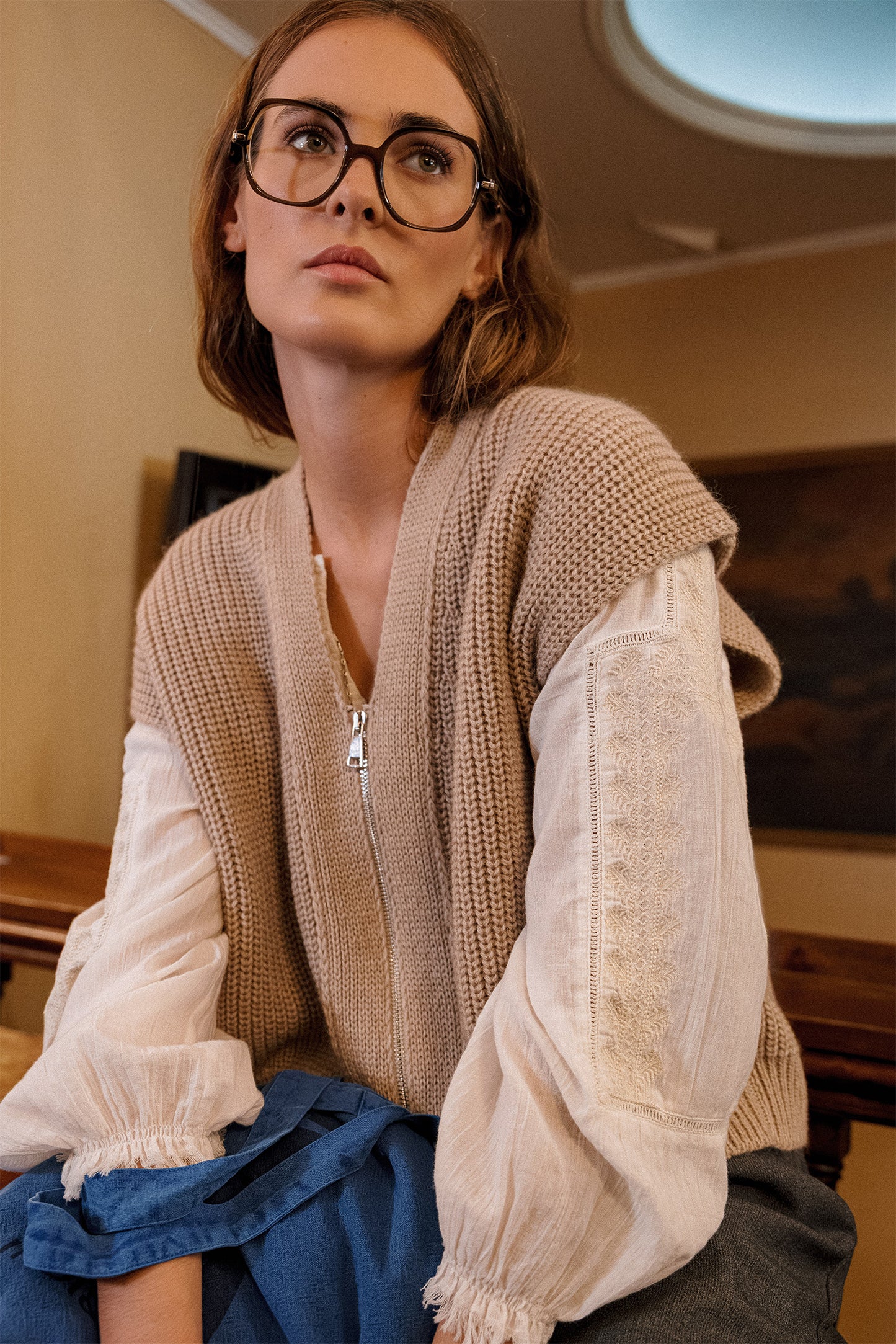 ZIP-UP KNIT VEST