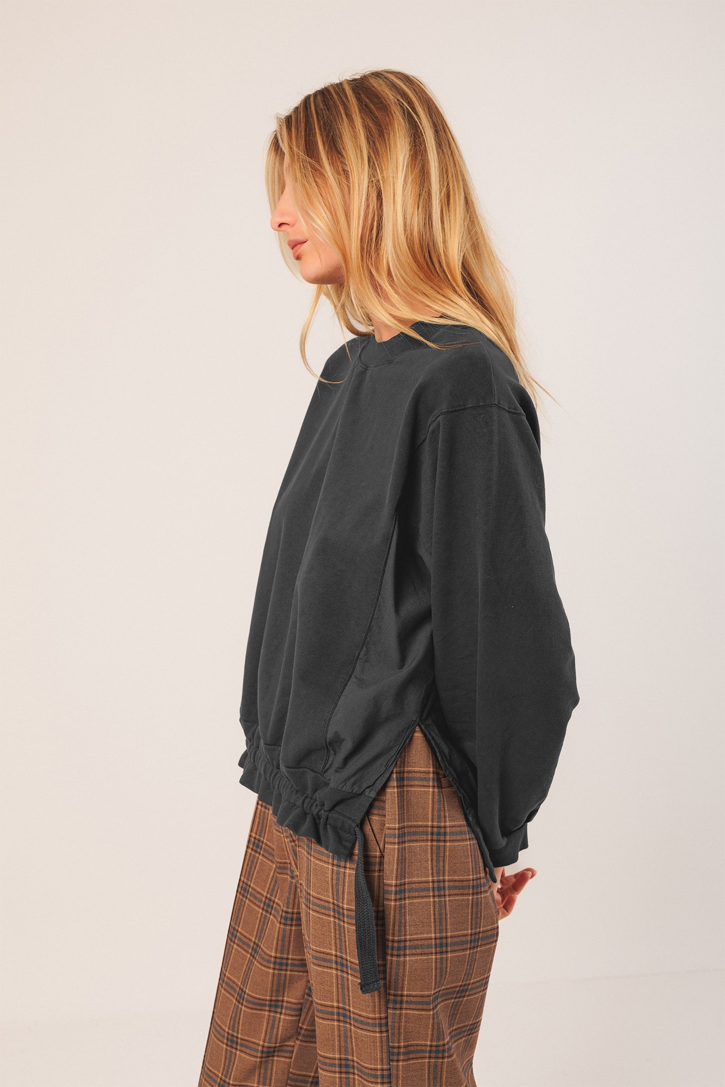 COTTON TERRY LOOPED SWEATSHIRT