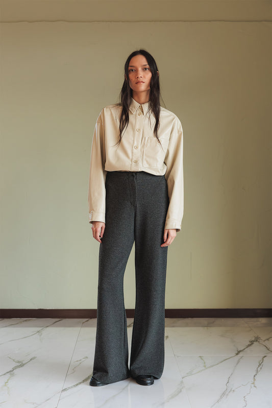 DOUBLE JACQUARD KNITTED PANTS 1