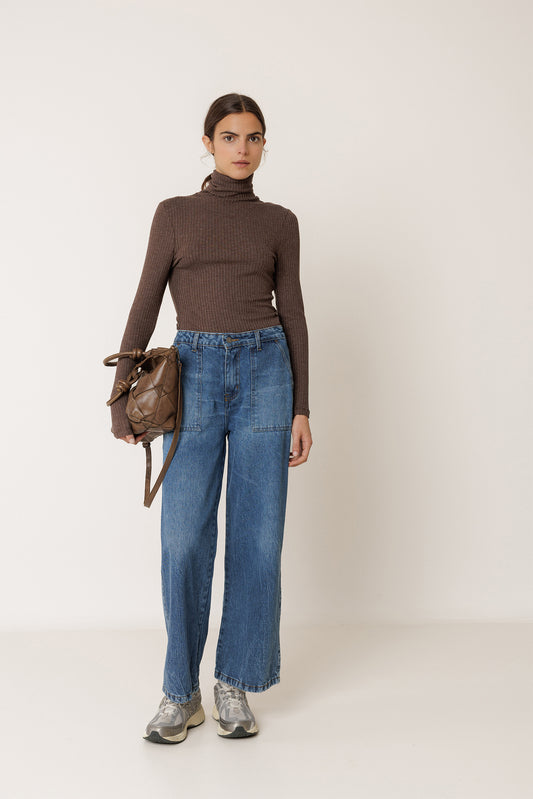 FITTED RIBBED T-SHIRT 1