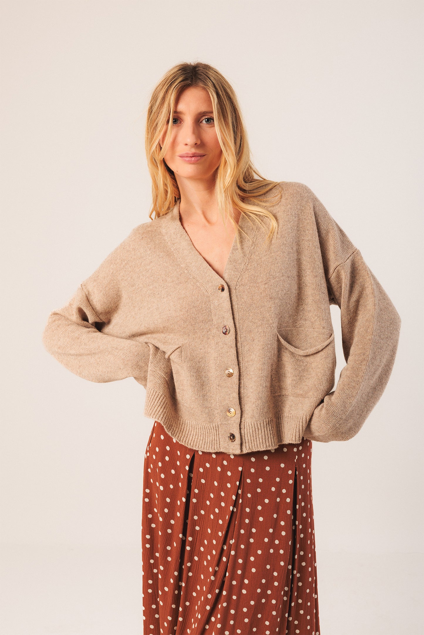 CHAQUETA CON CASHMERE
