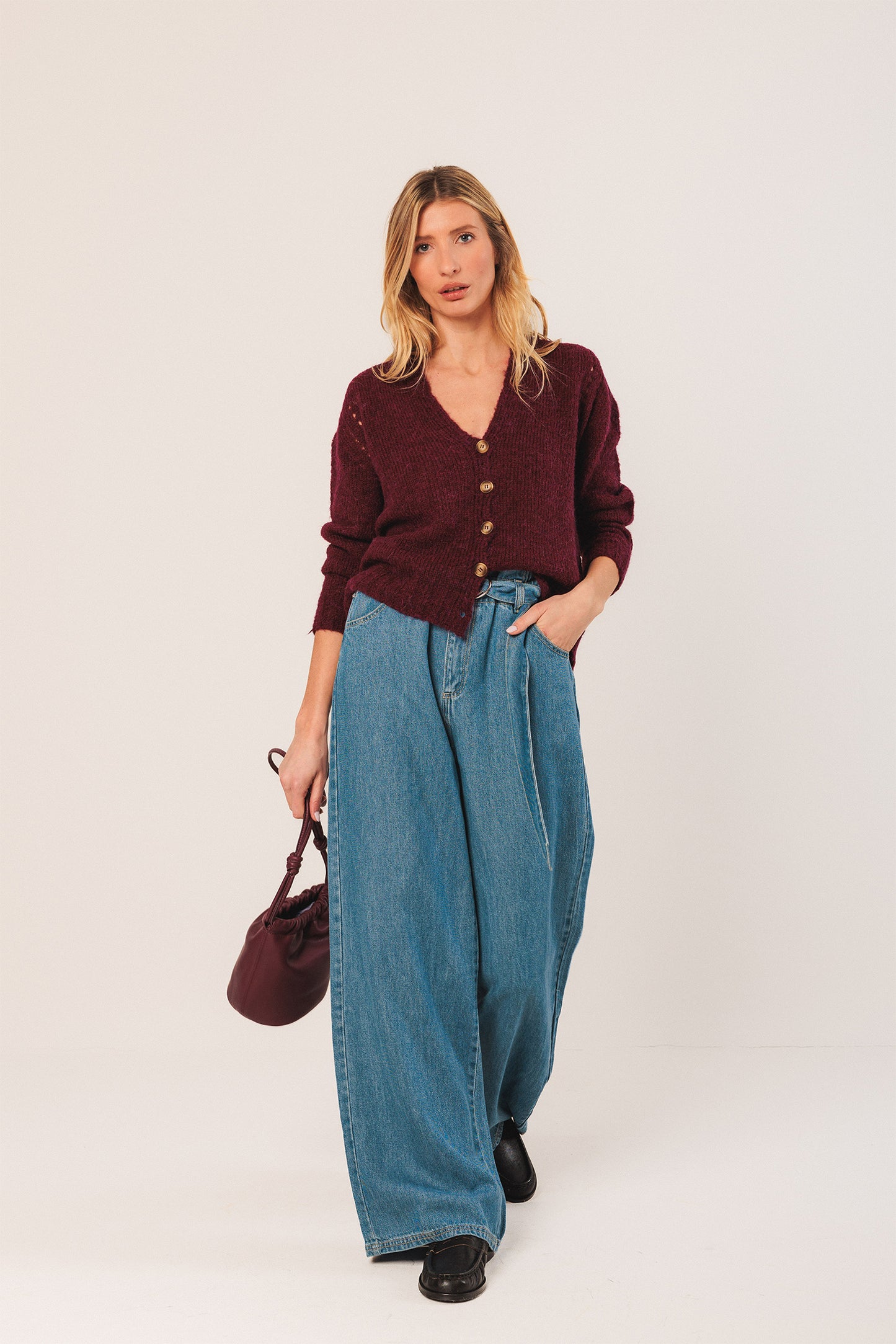 BOLSO PIEL FRUNCIDA
