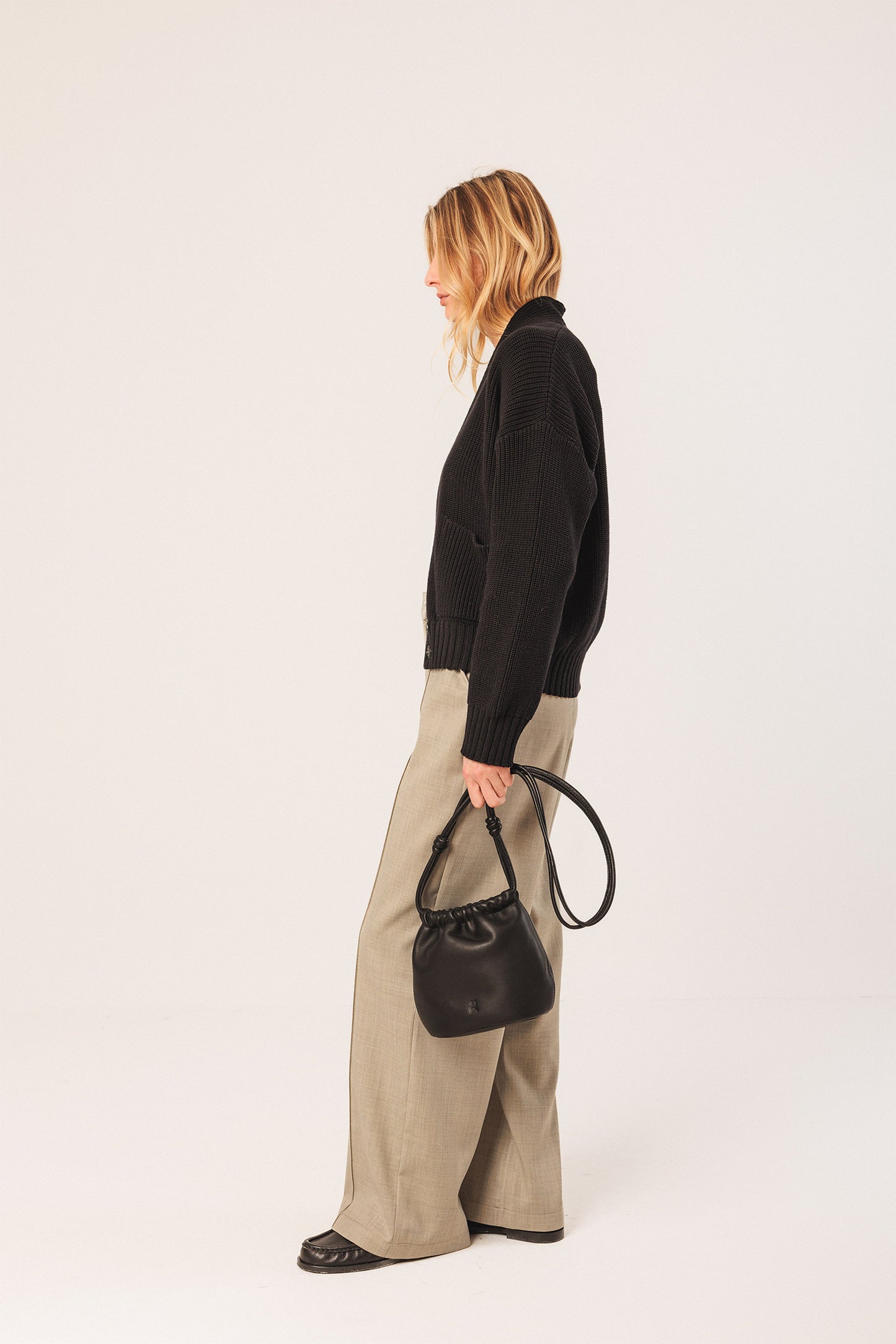 BOLSO PIEL FRUNCIDA