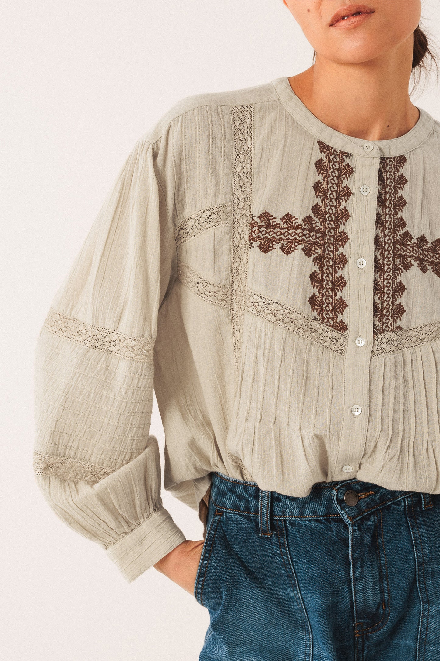 ETHNIC EMBROIDERED SHIRT
