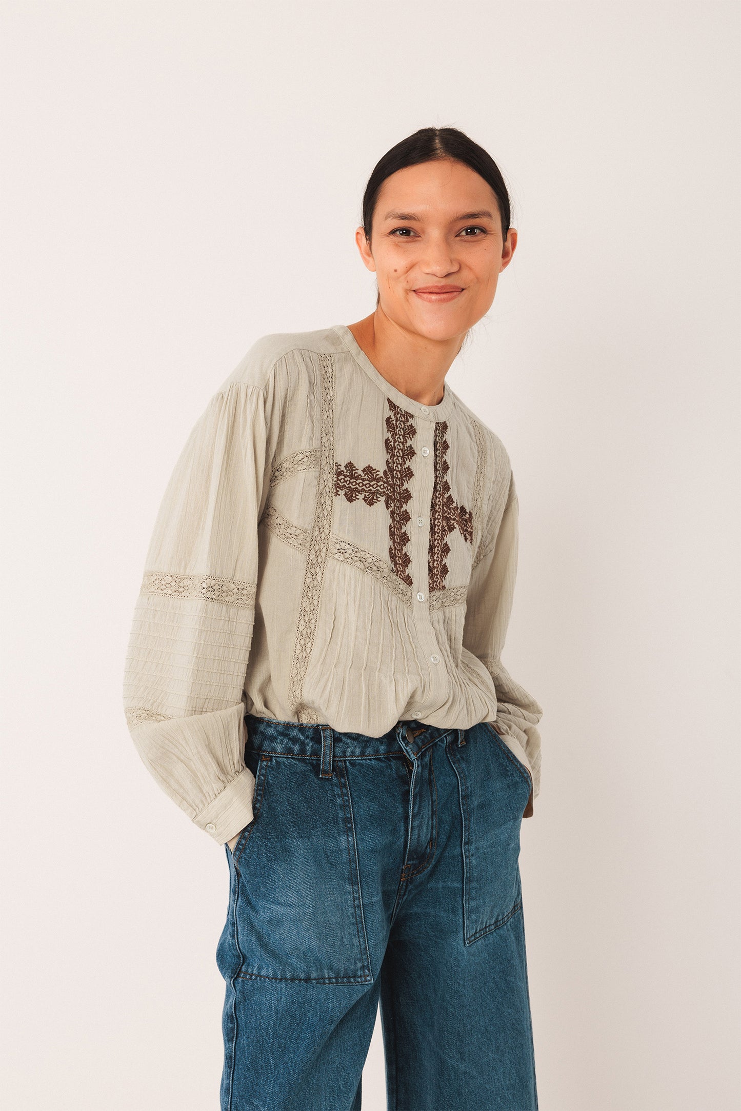ETHNIC EMBROIDERED SHIRT