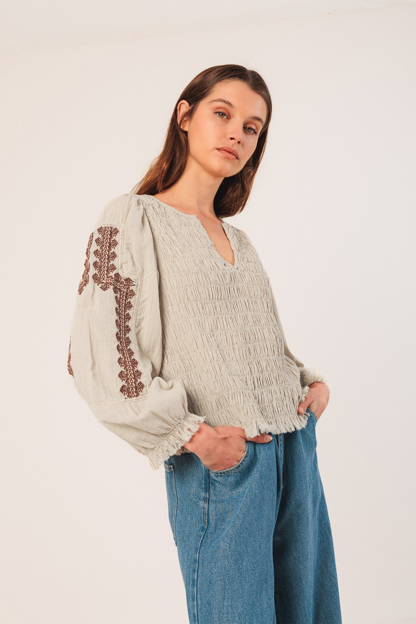 ETHNIC EMBROIDERED BLOUSE