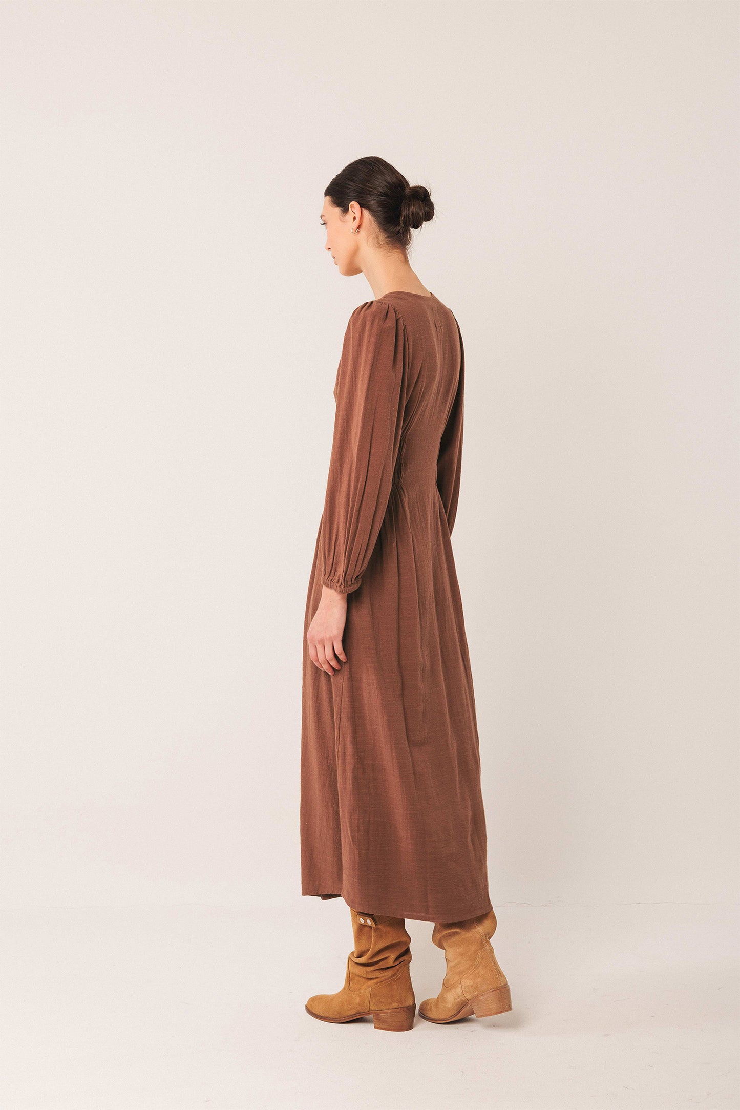 VESTIDO ALGODÓN CREPADO