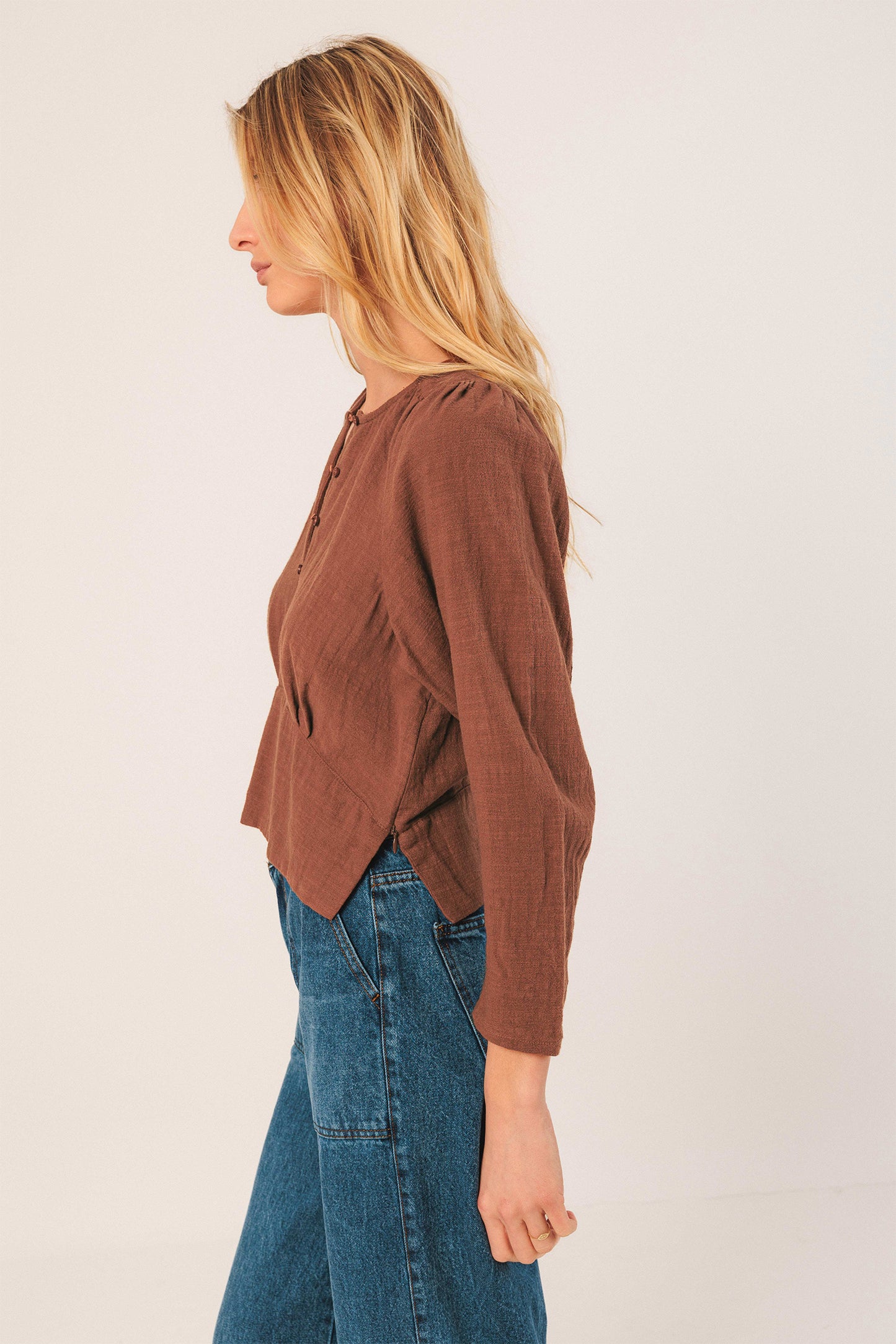 BLUSA ALGODÓN CREPADO
