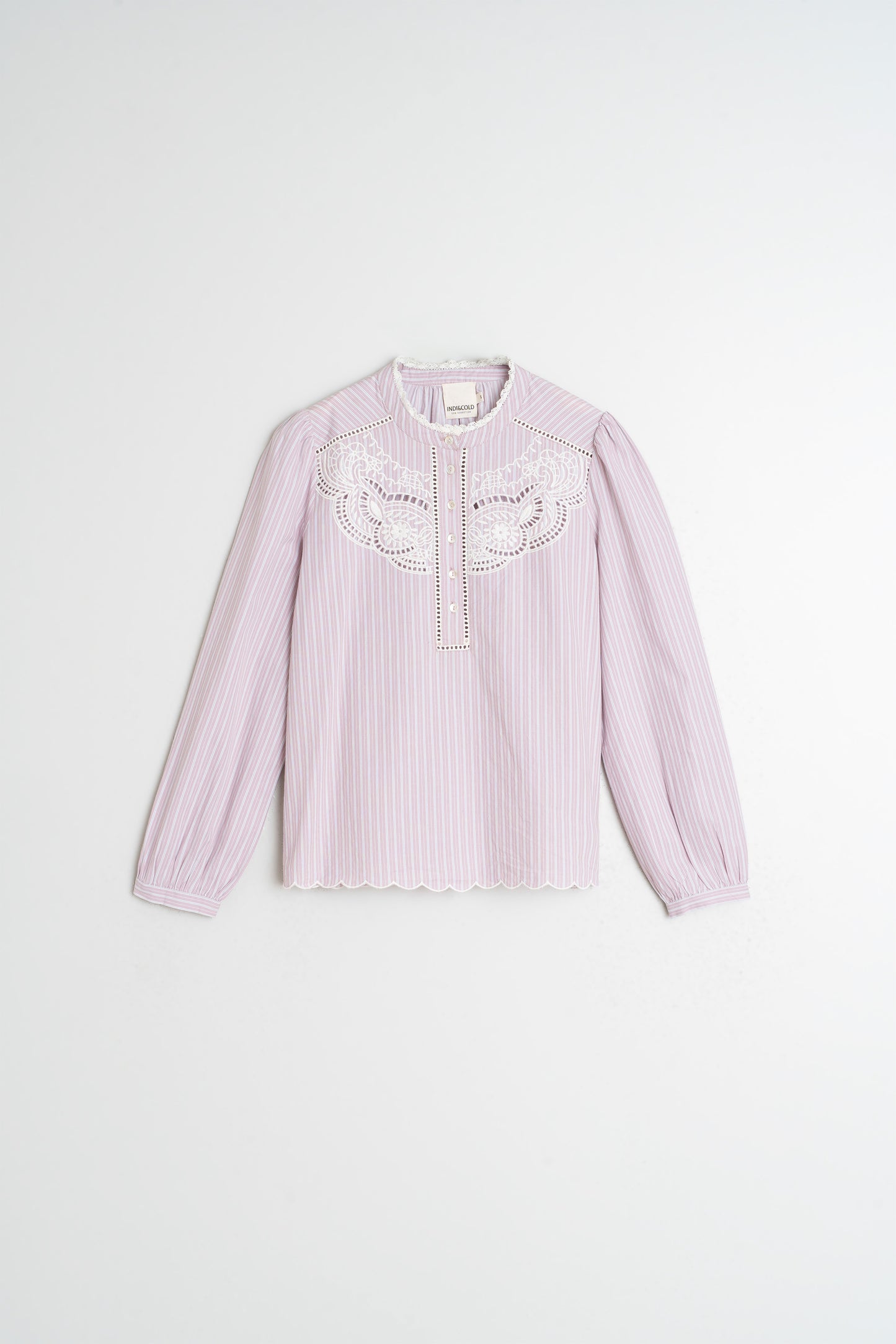 EMBROIDERED POPLIN BLOUSE