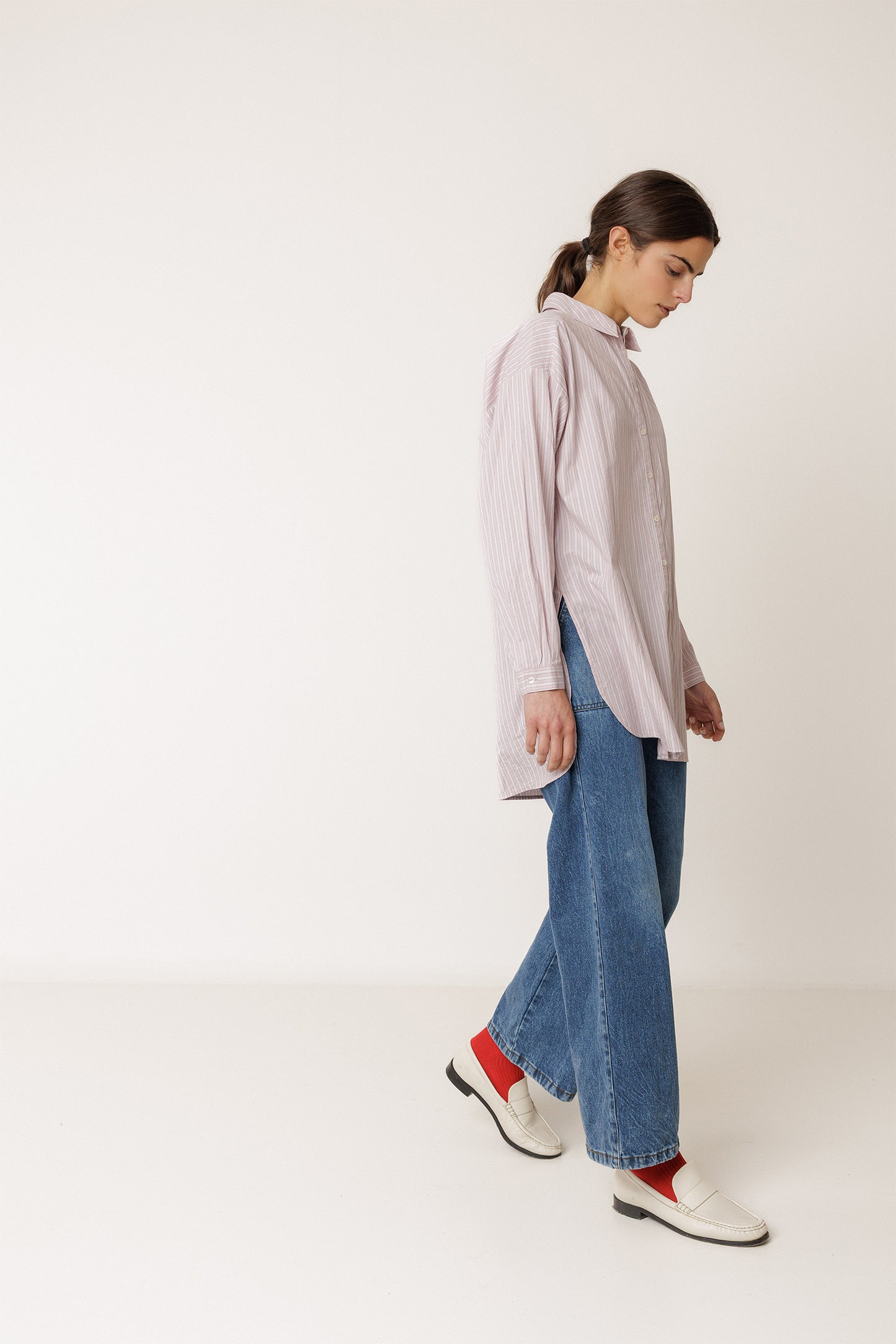 CHEMISE LONGUE À RAYURES