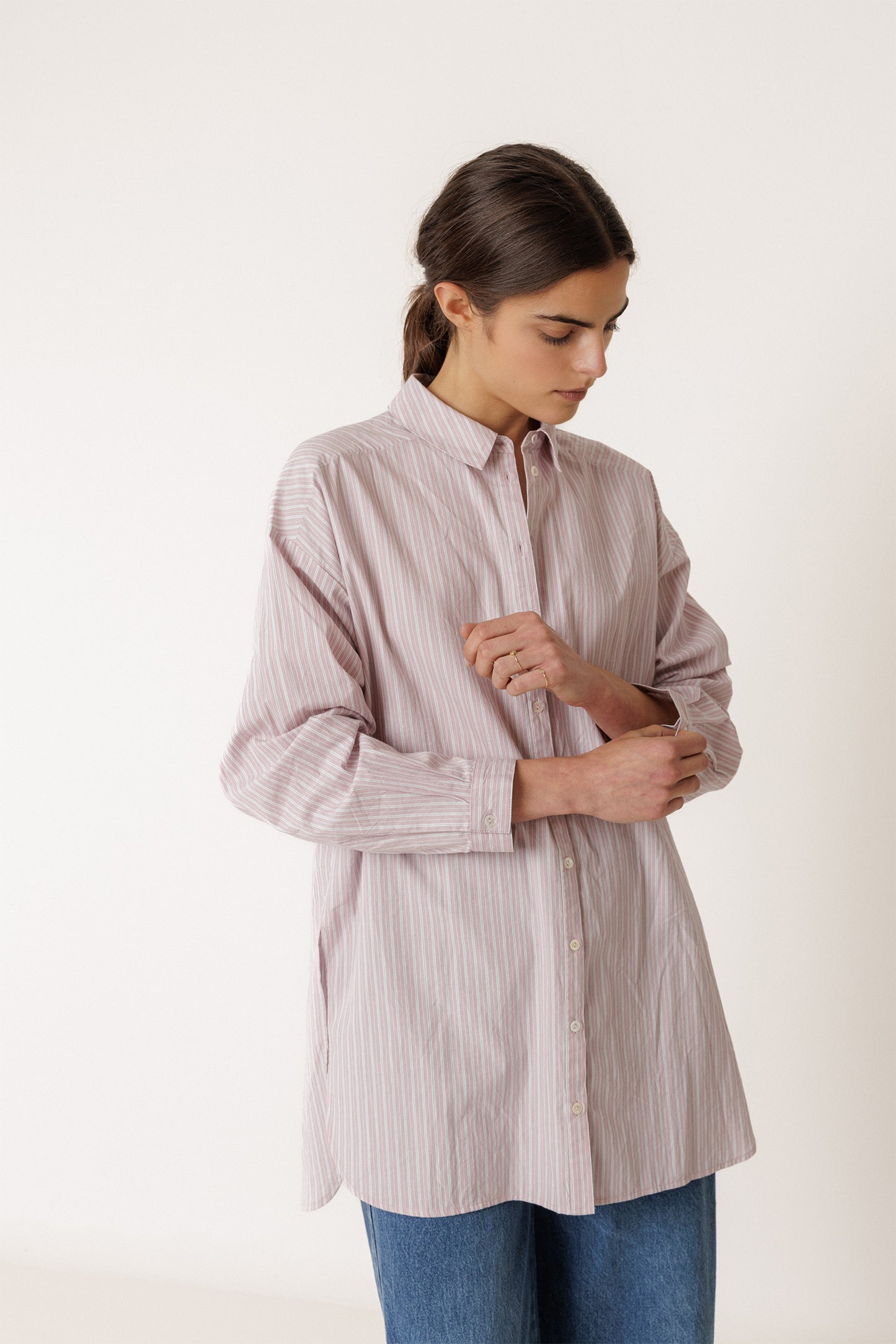 CHEMISE LONGUE À RAYURES