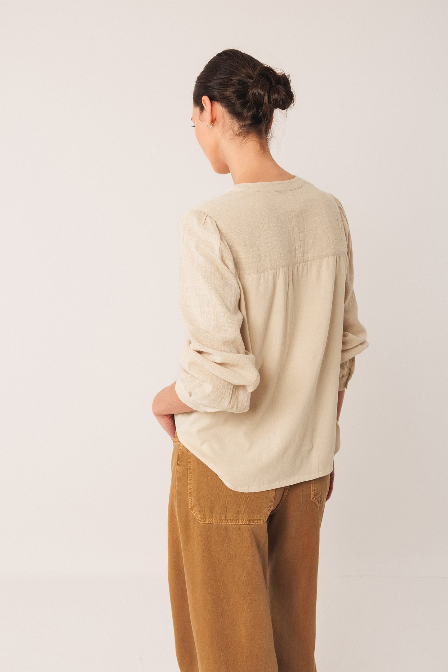 CAMISA COMBINADA BORDADOS