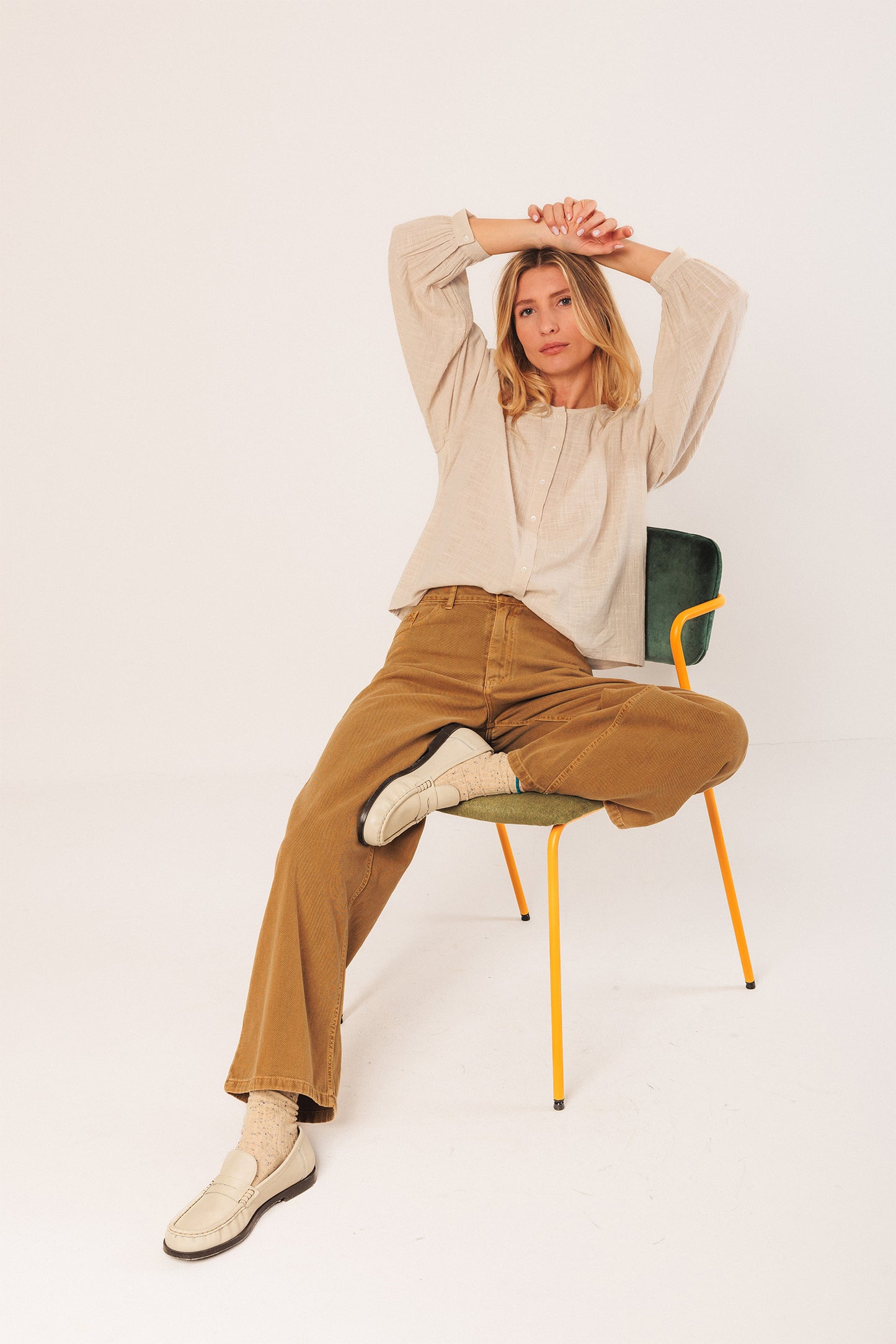 EMBROIDERED BOXY SHIRT