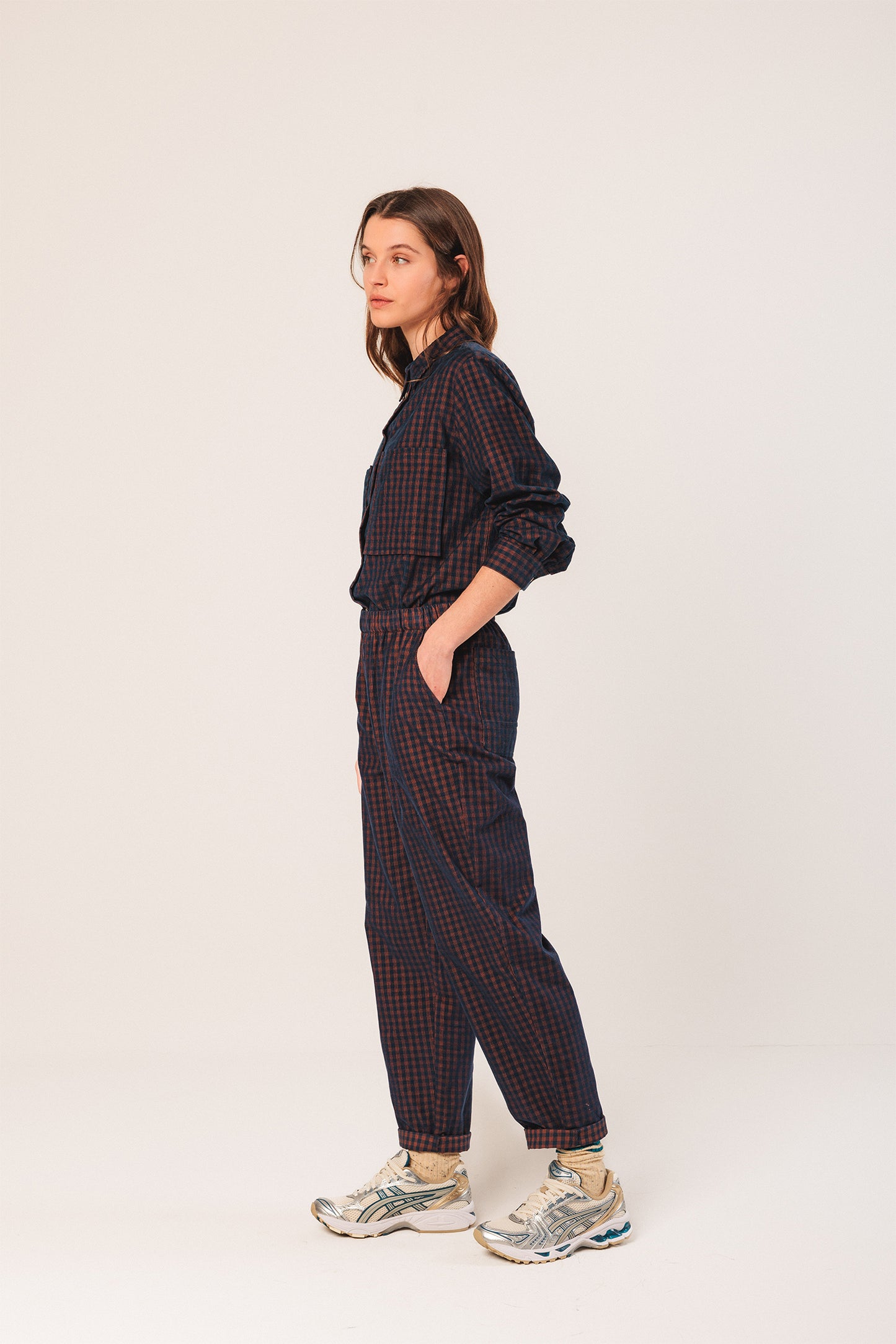 VICHY ELASTIC MICRO-CORDUROY PANT