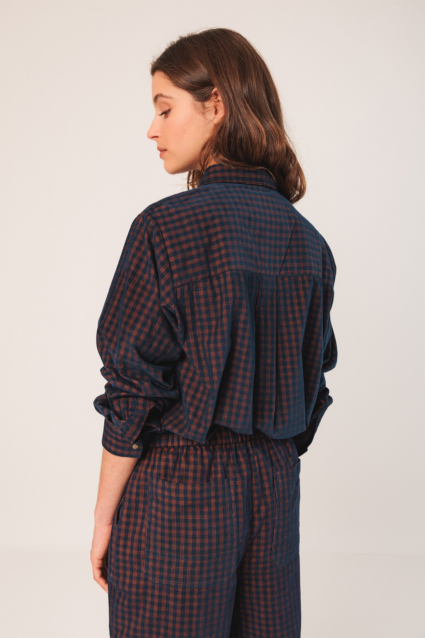 VICHY ELASTIC MICRO-CORDUROY PANT