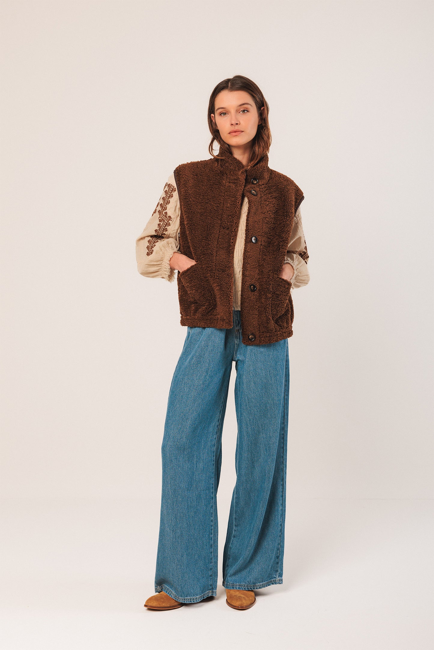 GILET TEDDY RÉVERSIBLE