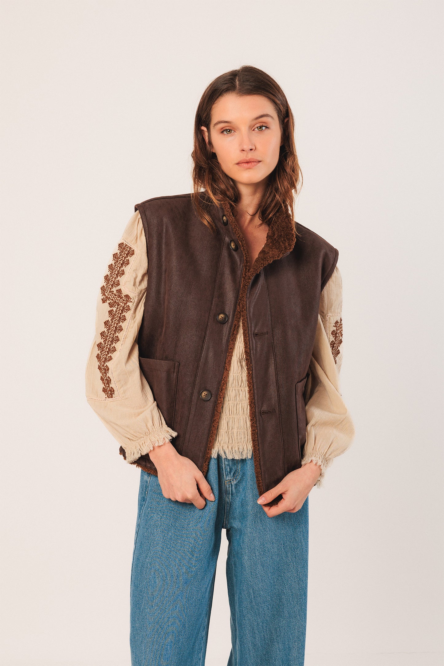 GILET TEDDY RÉVERSIBLE