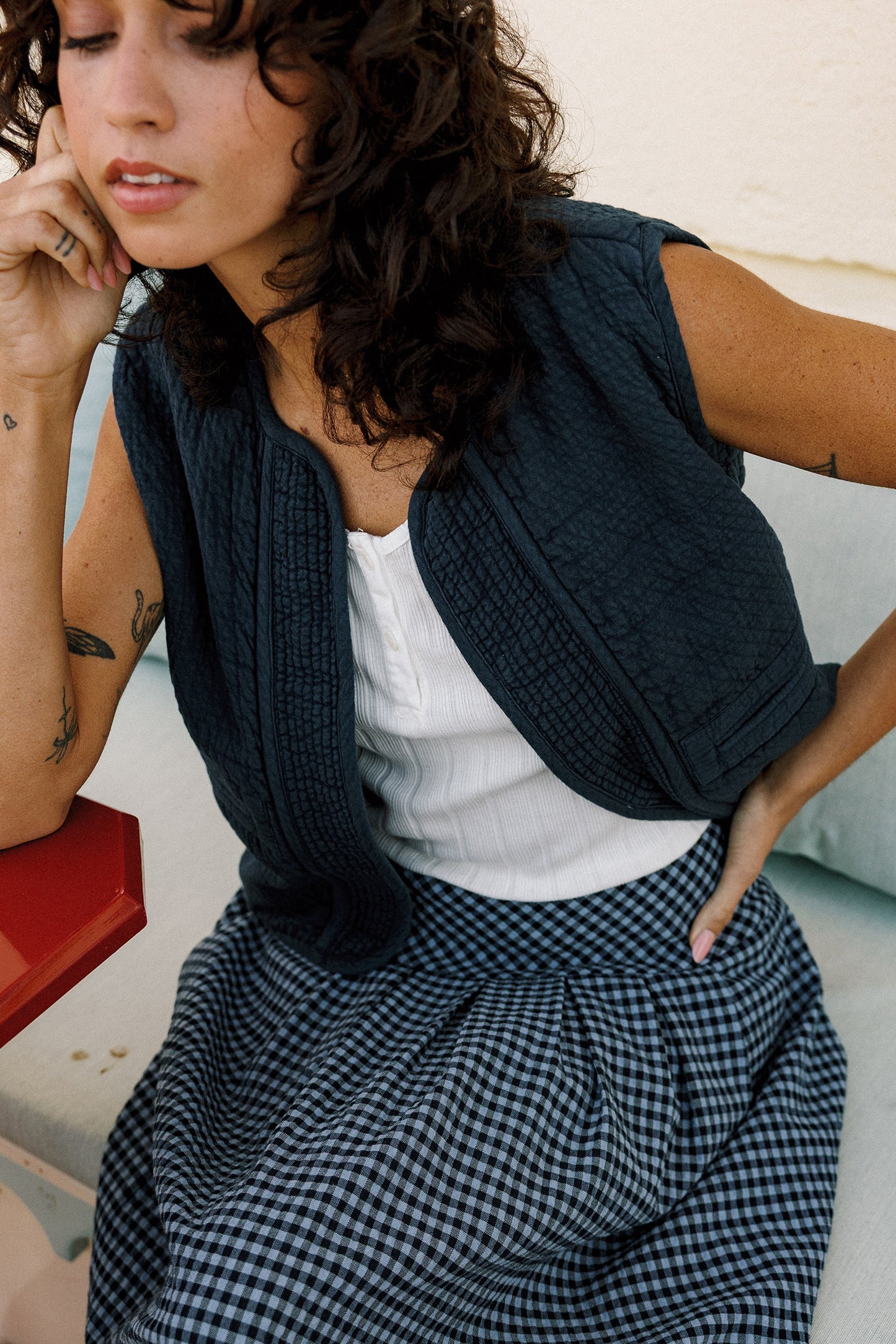 FALDA CUADROS MINI