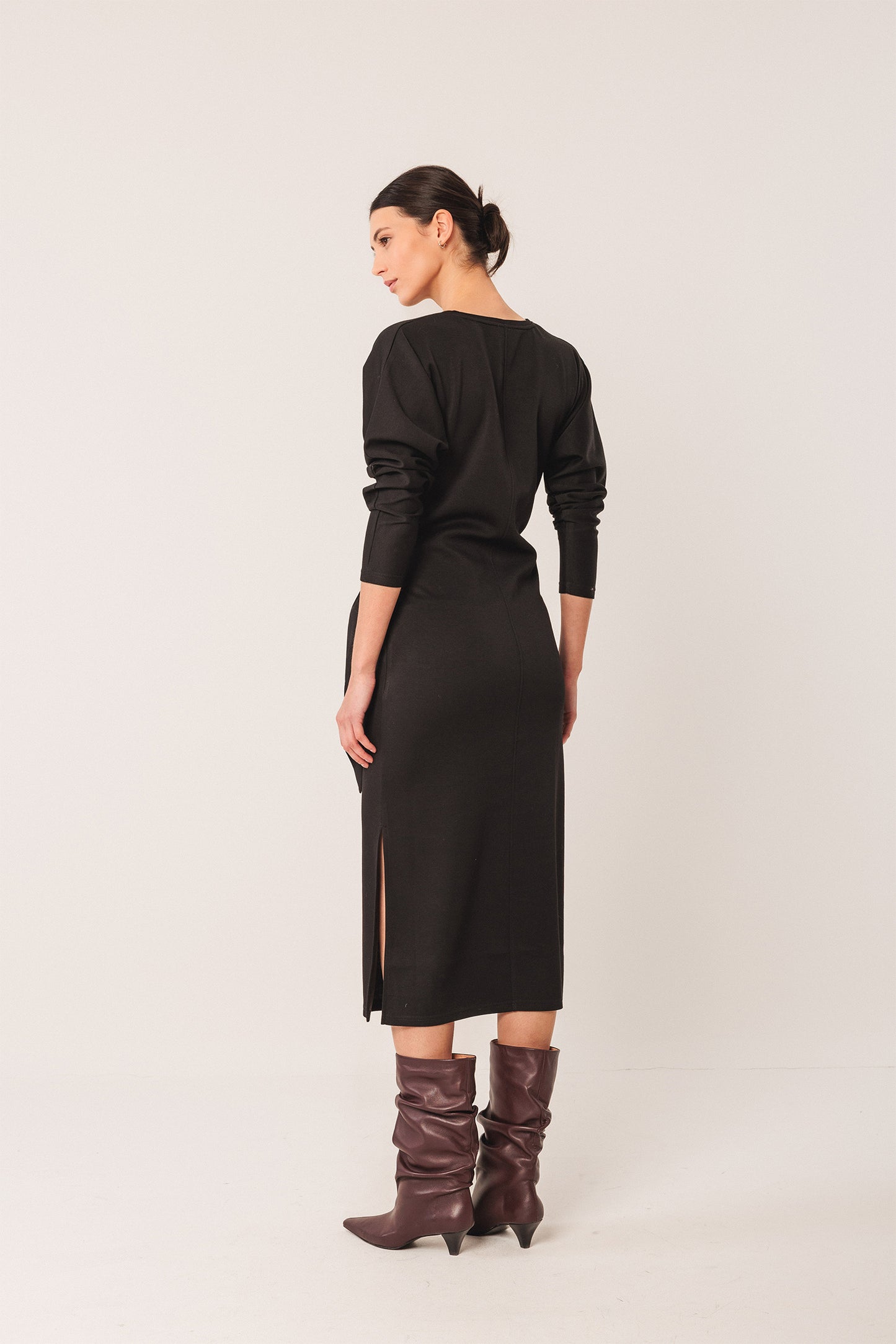 KNOTTED KNIT DRESS