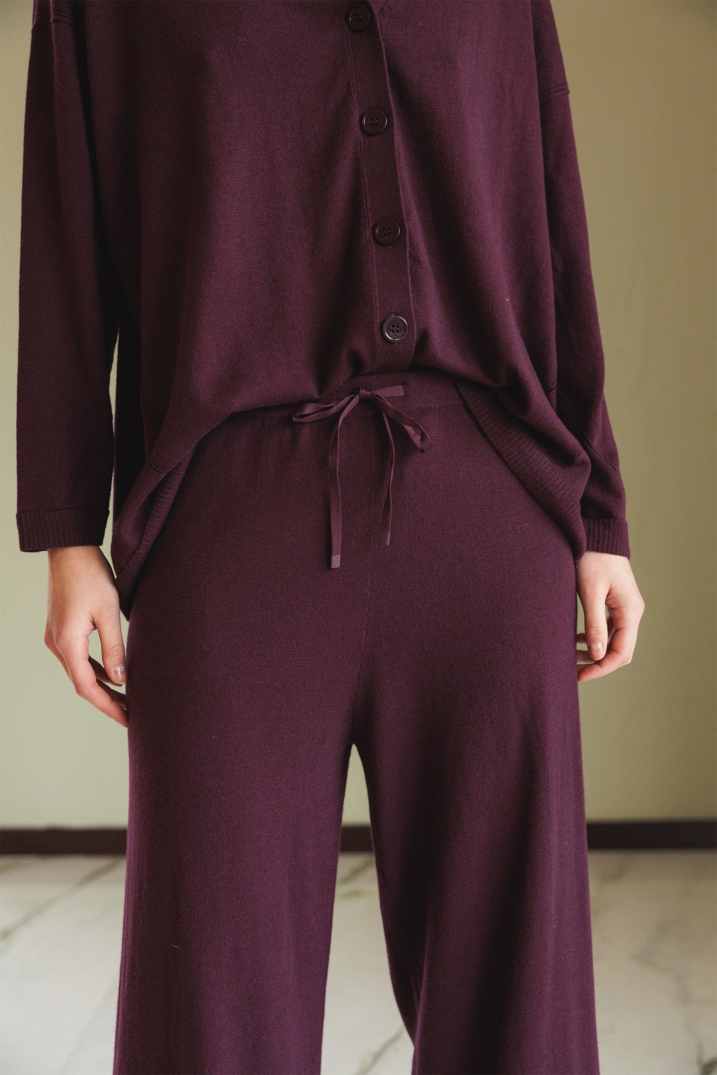 WIDE-KNIT PANTS