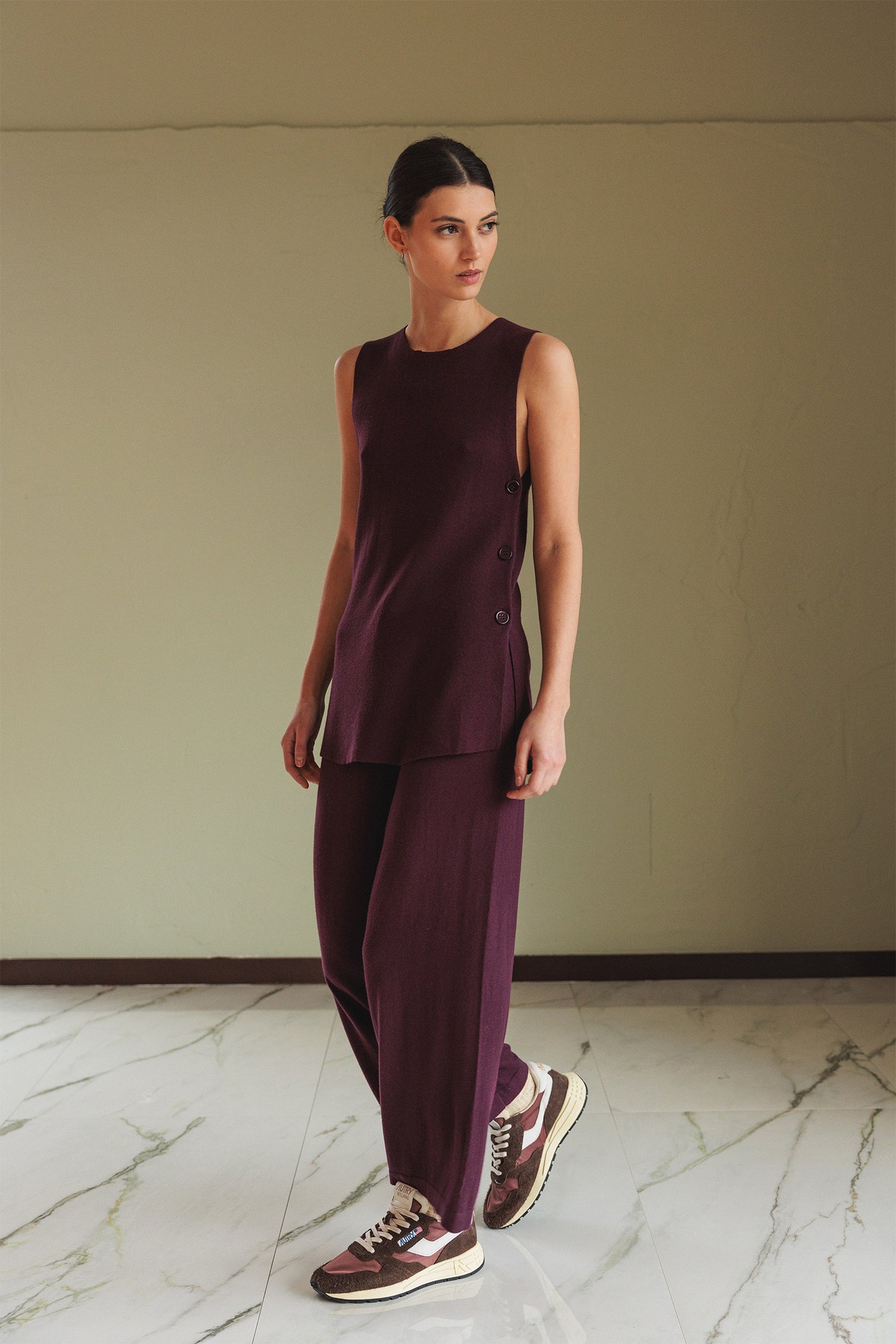 WIDE-KNIT PANTS