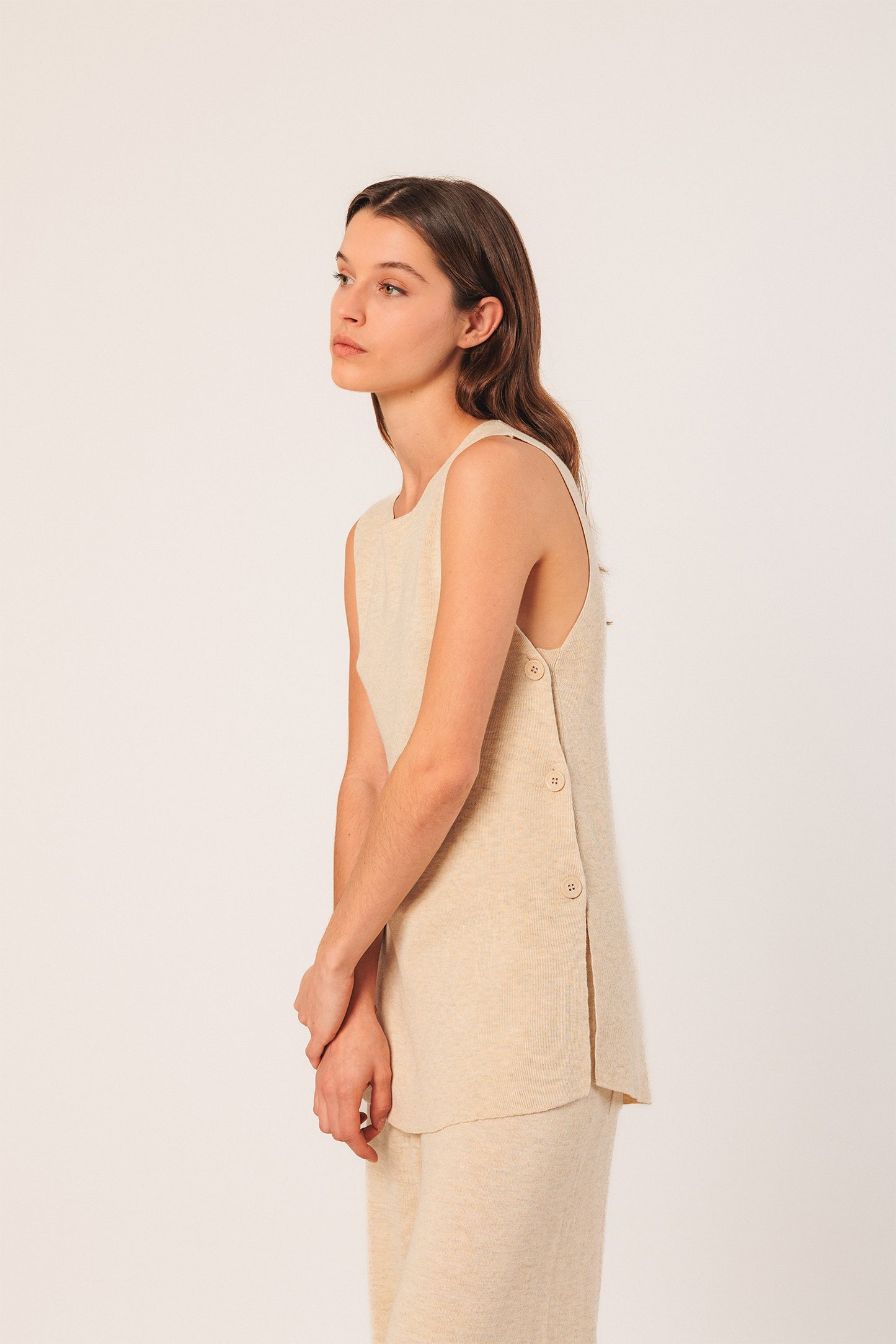 GILET LONG À BOUTONS SEAWOOL