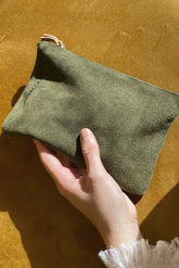 SPLIT LEATHER POUCH