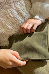 SPLIT LEATHER POUCH