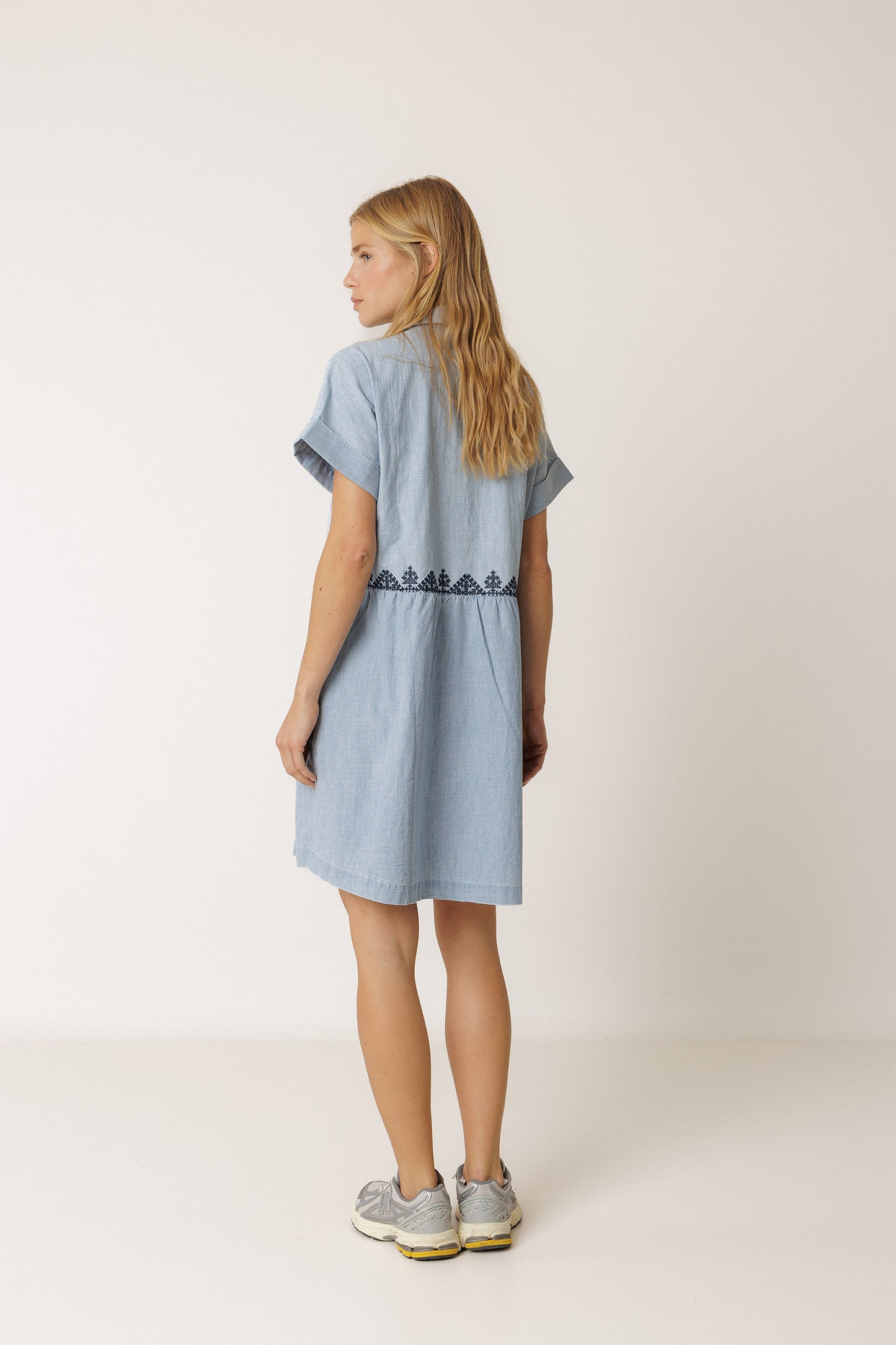 EMBROIDERED SHIRT DRESS