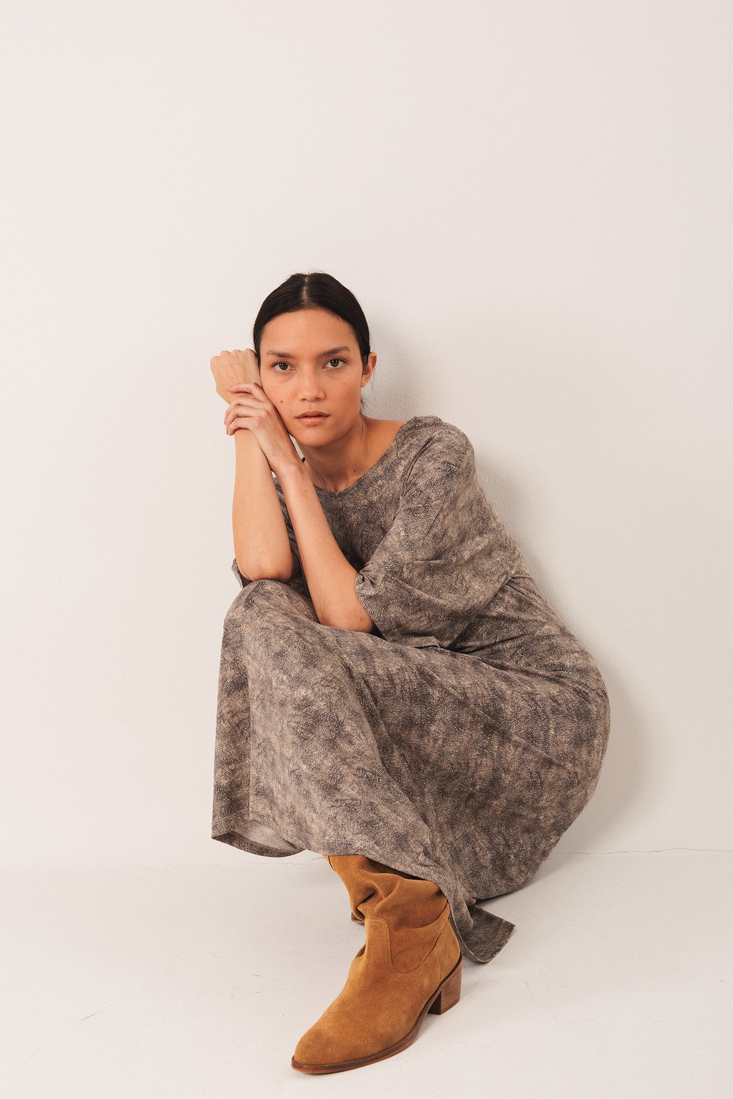 NETTING PRINT DRESS
