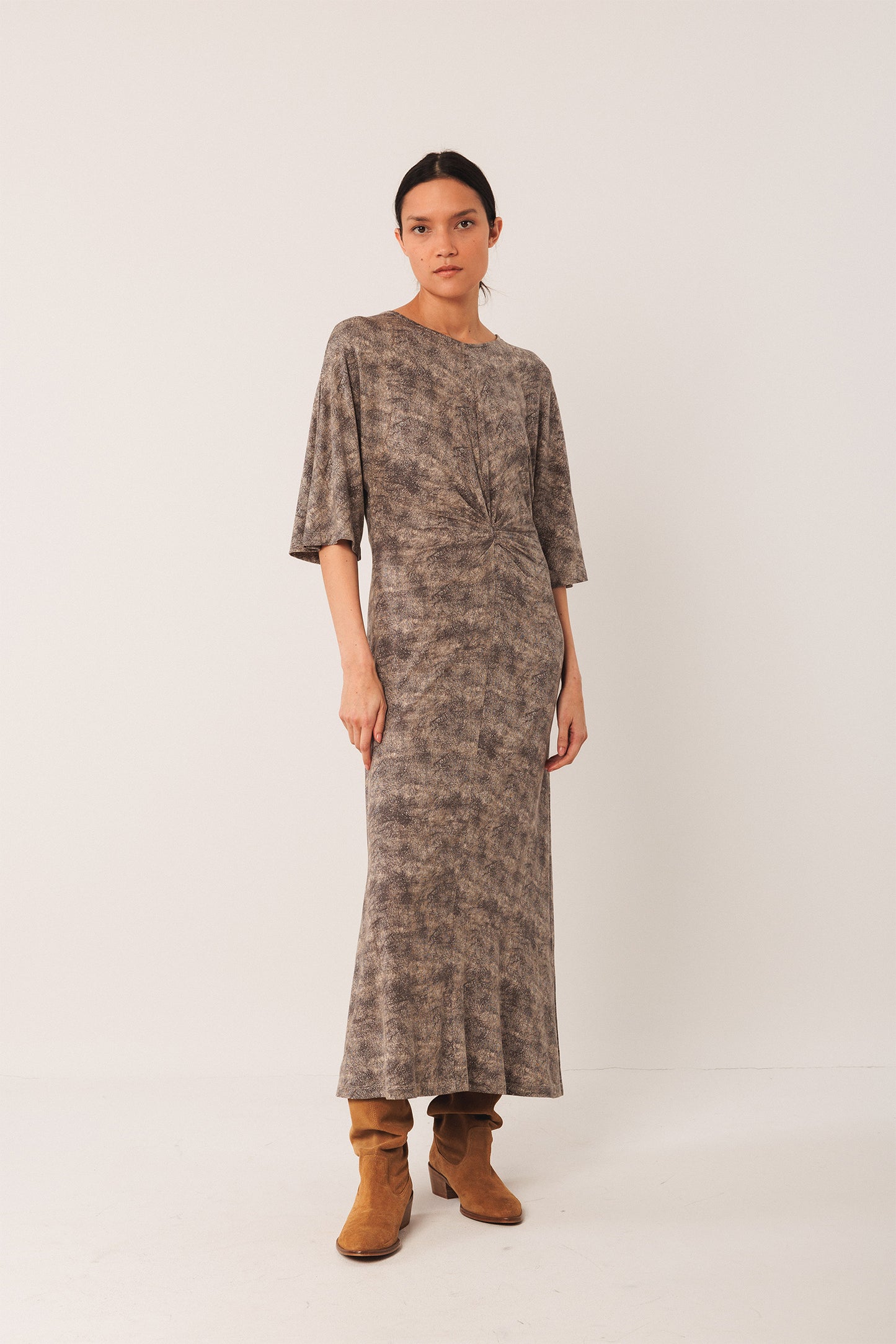 NETTING PRINT DRESS