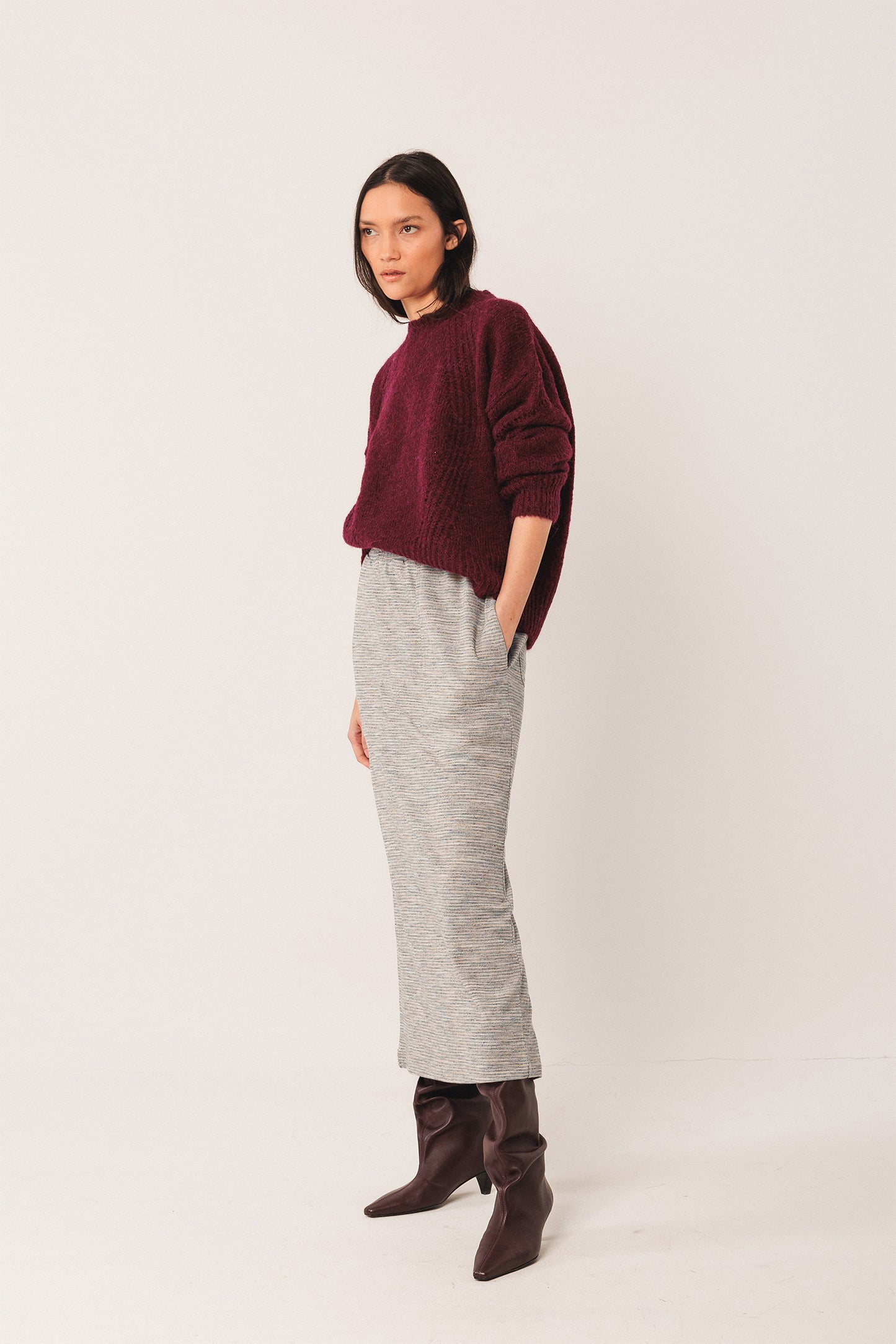JUPE MIDI MULTICOLORE