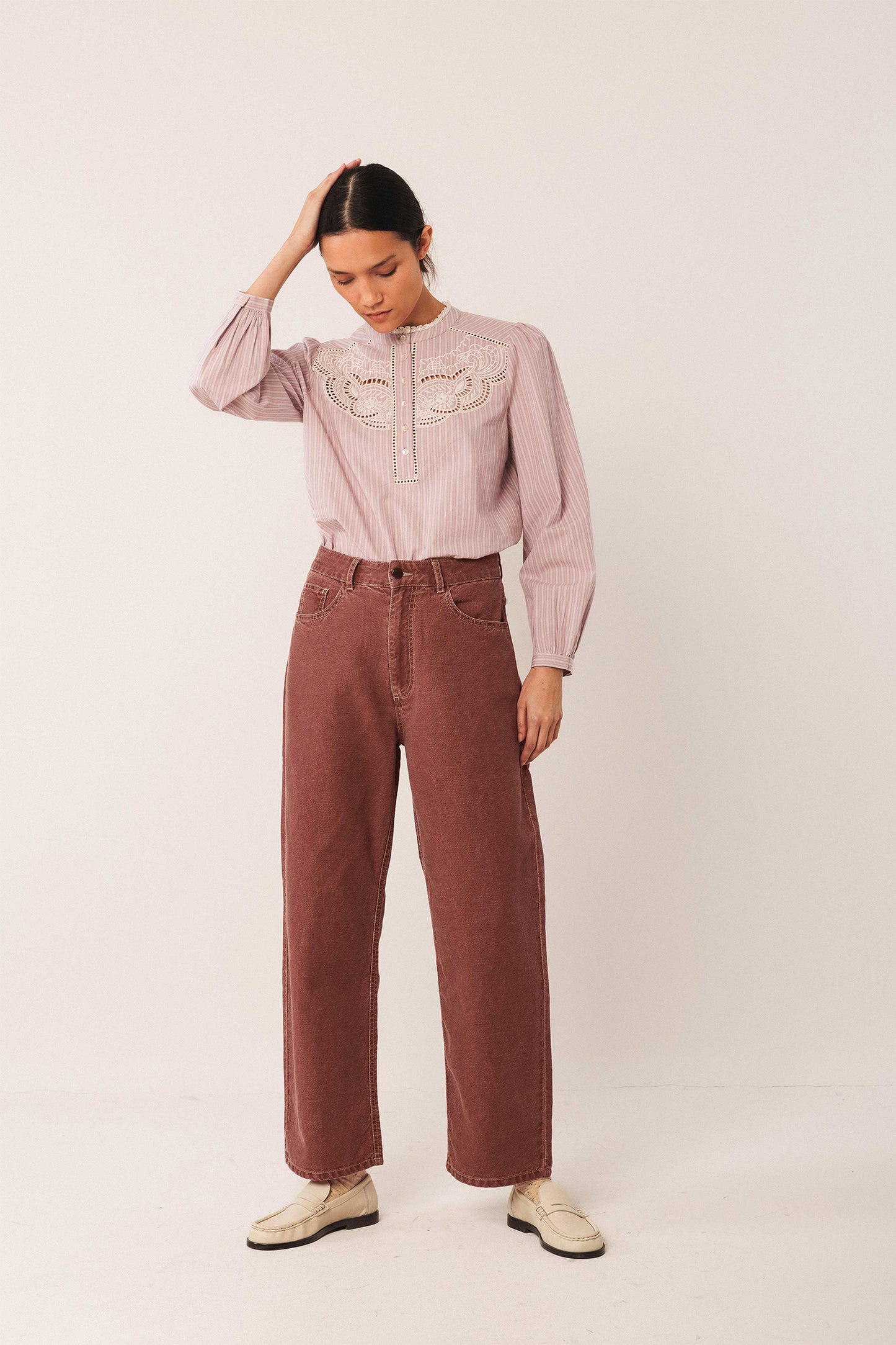 WASHED TWILL PANTS