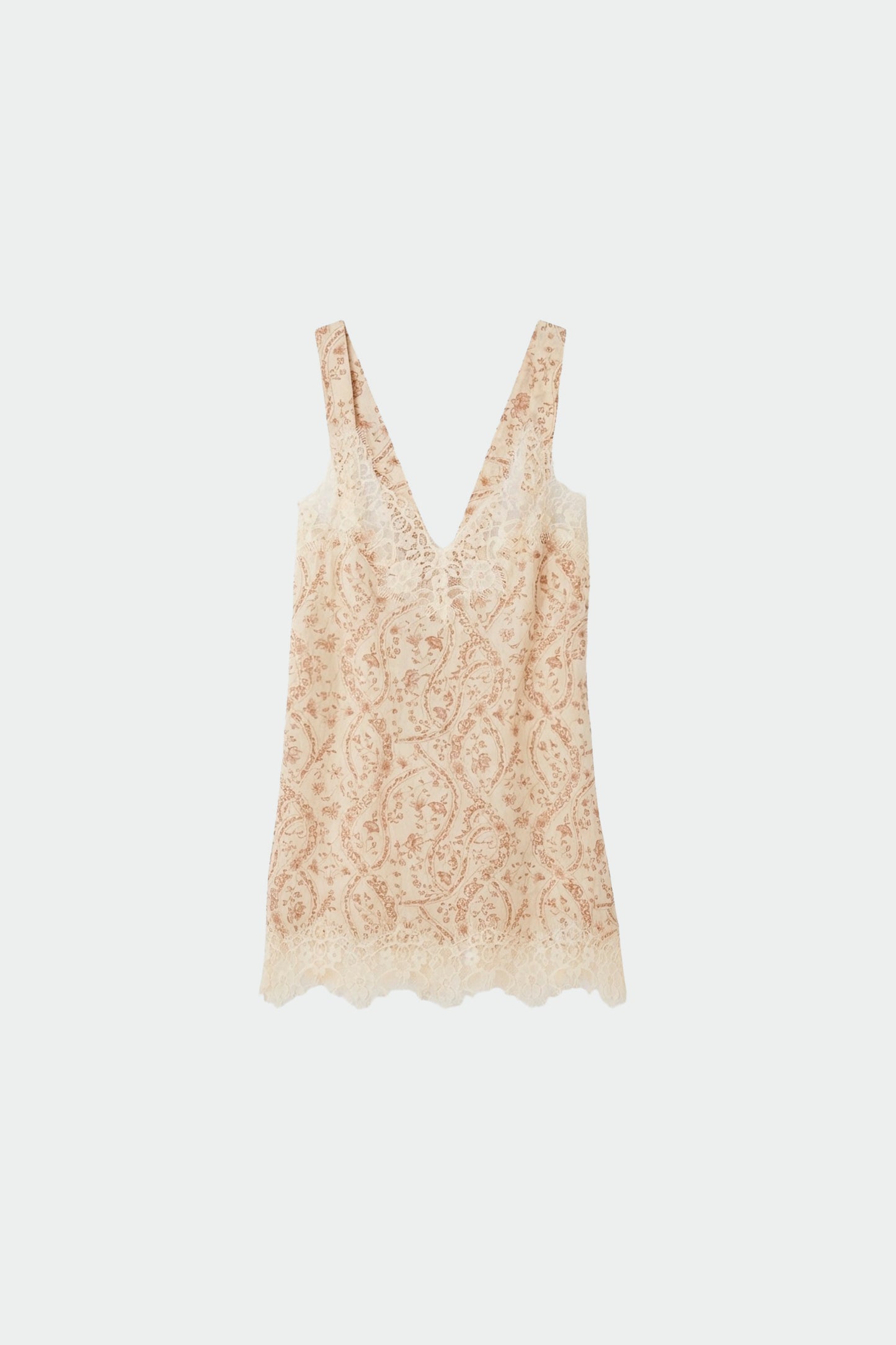 VINTAGE-PRINT LINGERIE TOP
