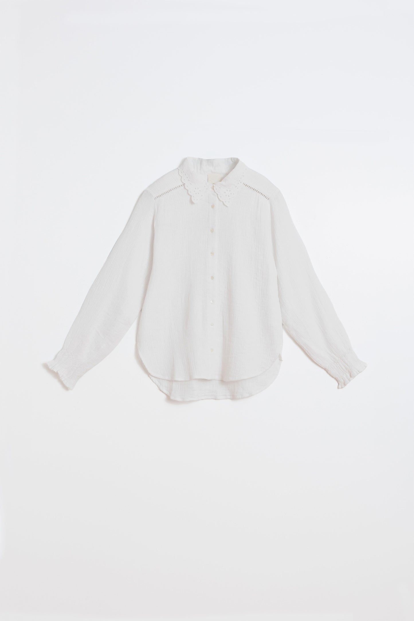 CAMISA ROMÁNTICA DOBLE GASA