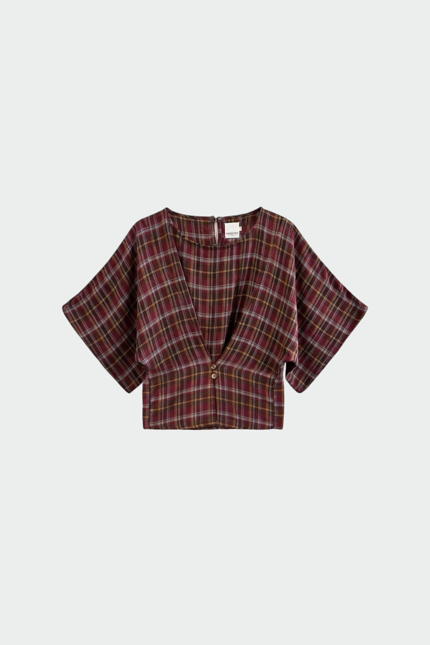 BLUSA CORTA CUADROS MULTICOLOR