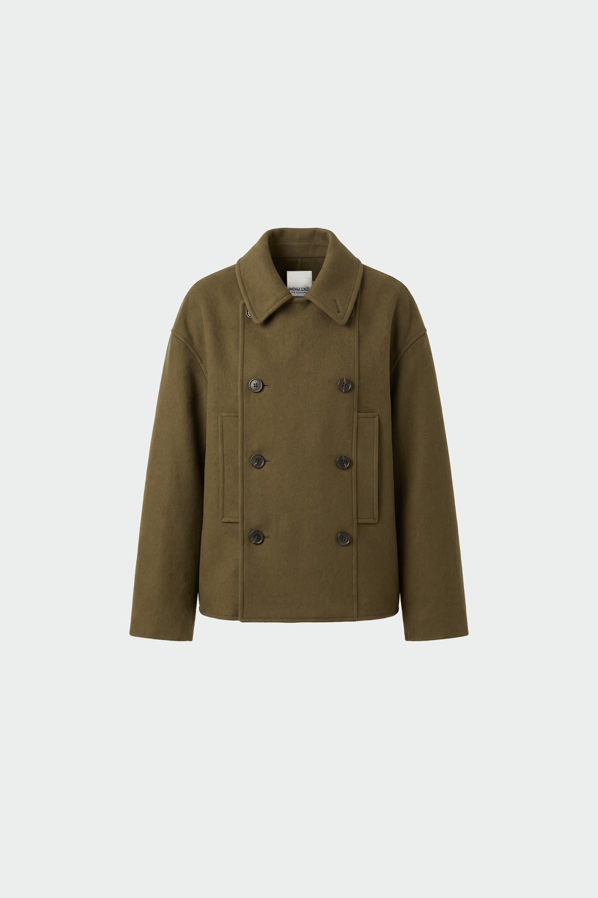 DOUBLE-BREASTED WOOL COAT
