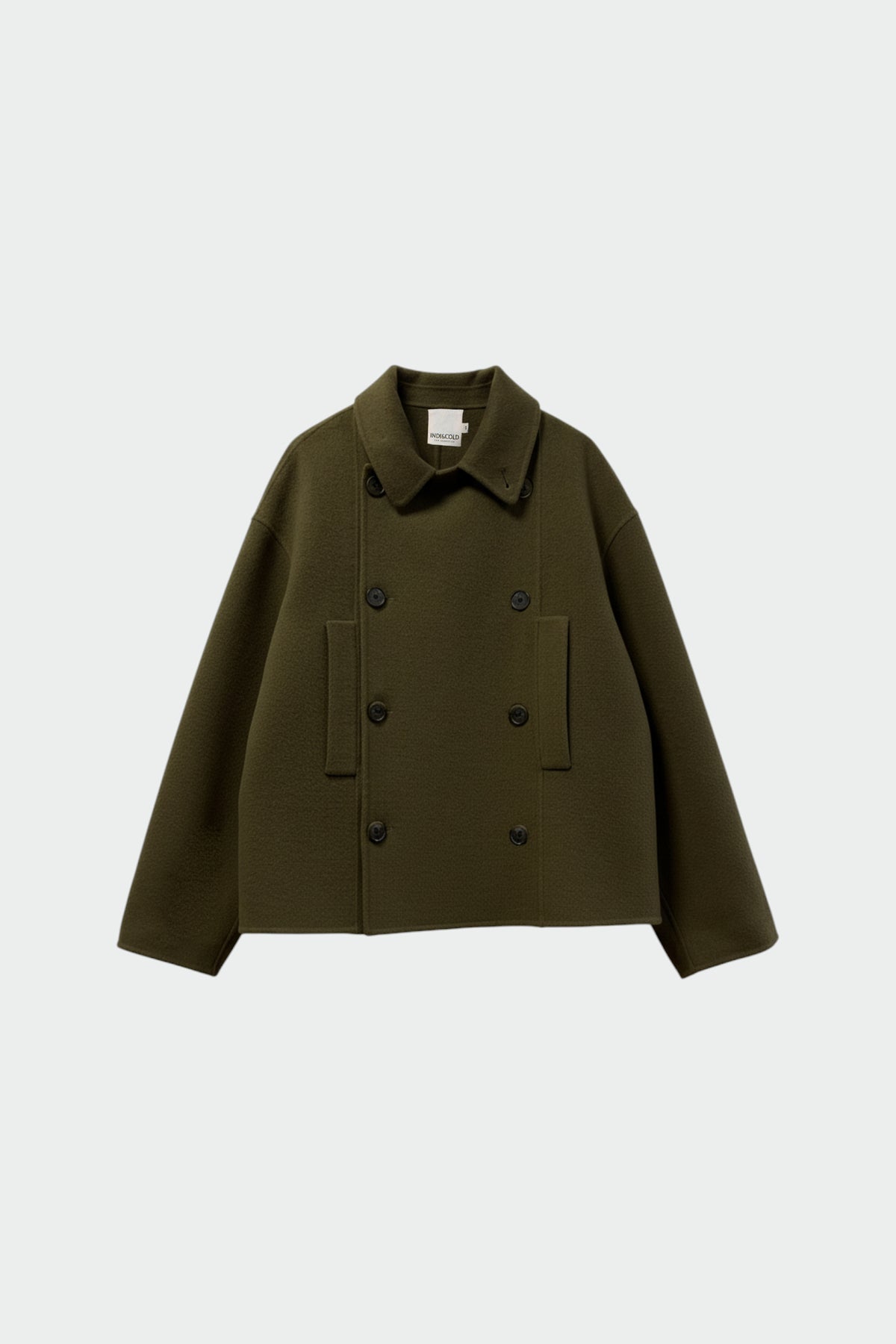 DOUBLE-BREASTED WOOL COAT