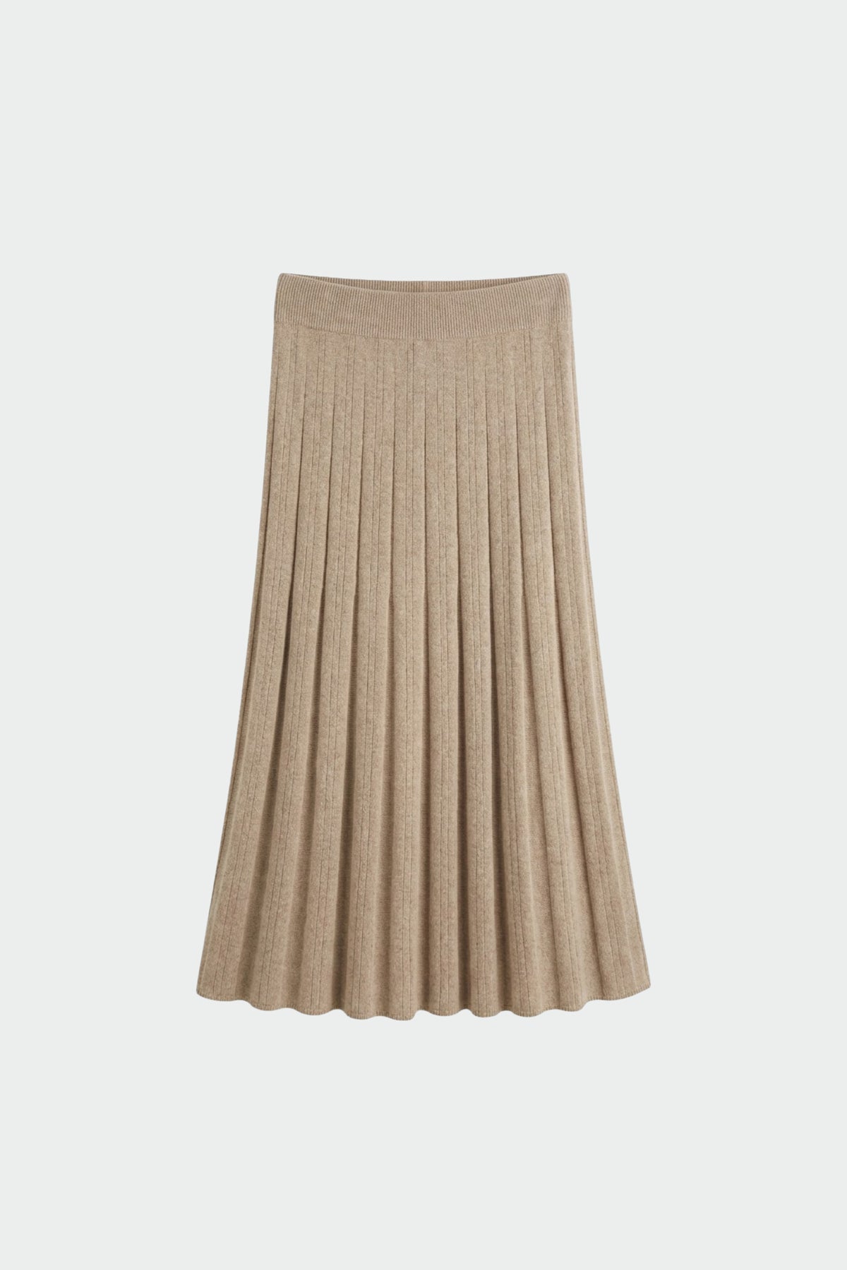 FALDA MIDI CANALÉ CON CASHMERE