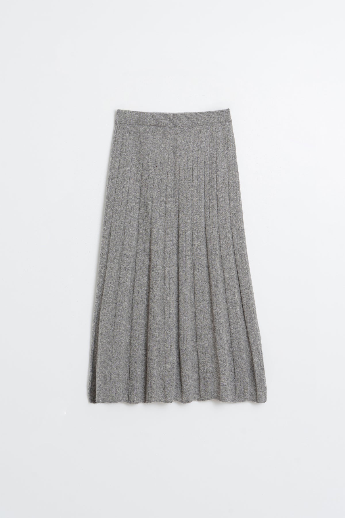 FALDA MIDI CANALÉ CON CASHMERE